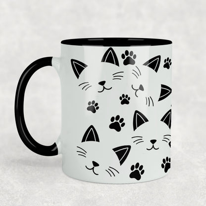 Black Cat Whiskers Ceramic Mug
