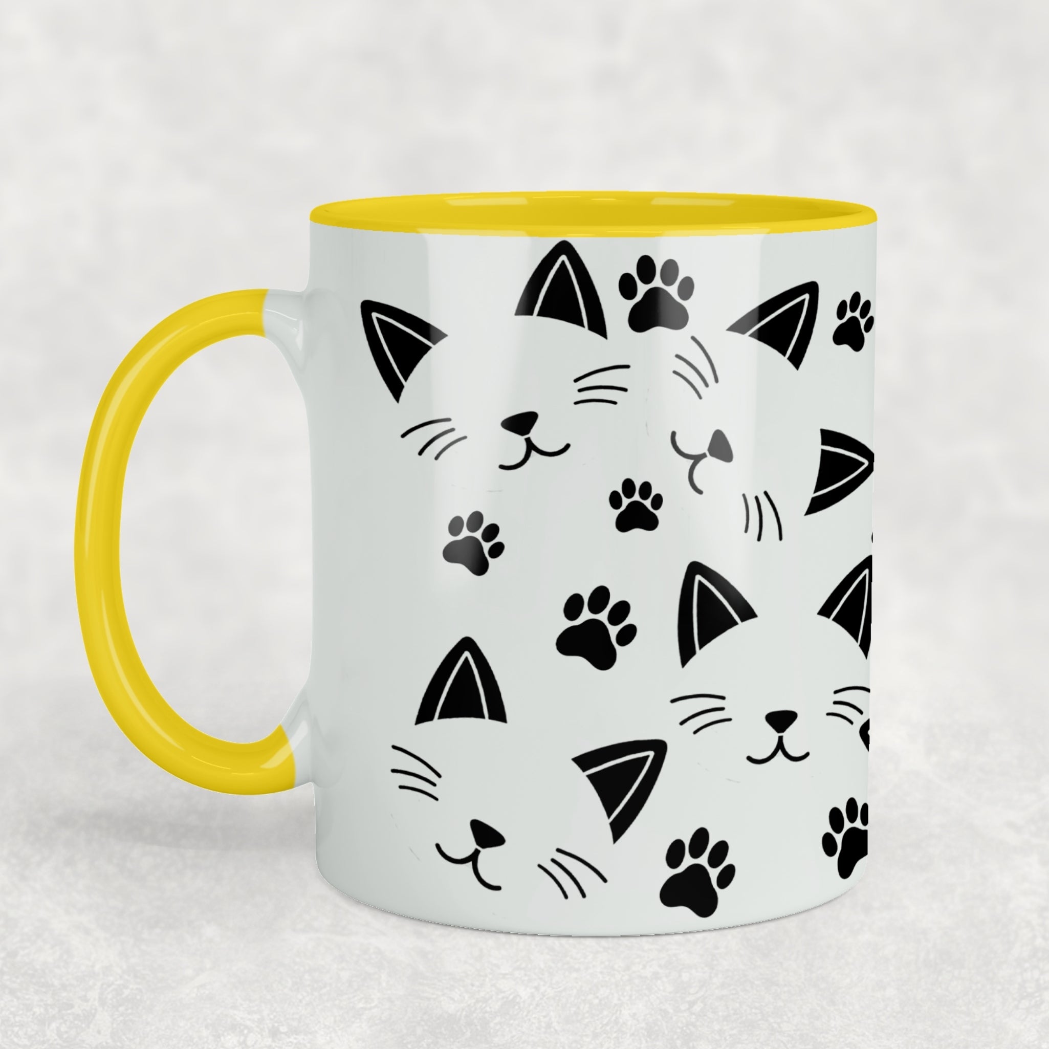 Black Cat Whiskers Ceramic Mug