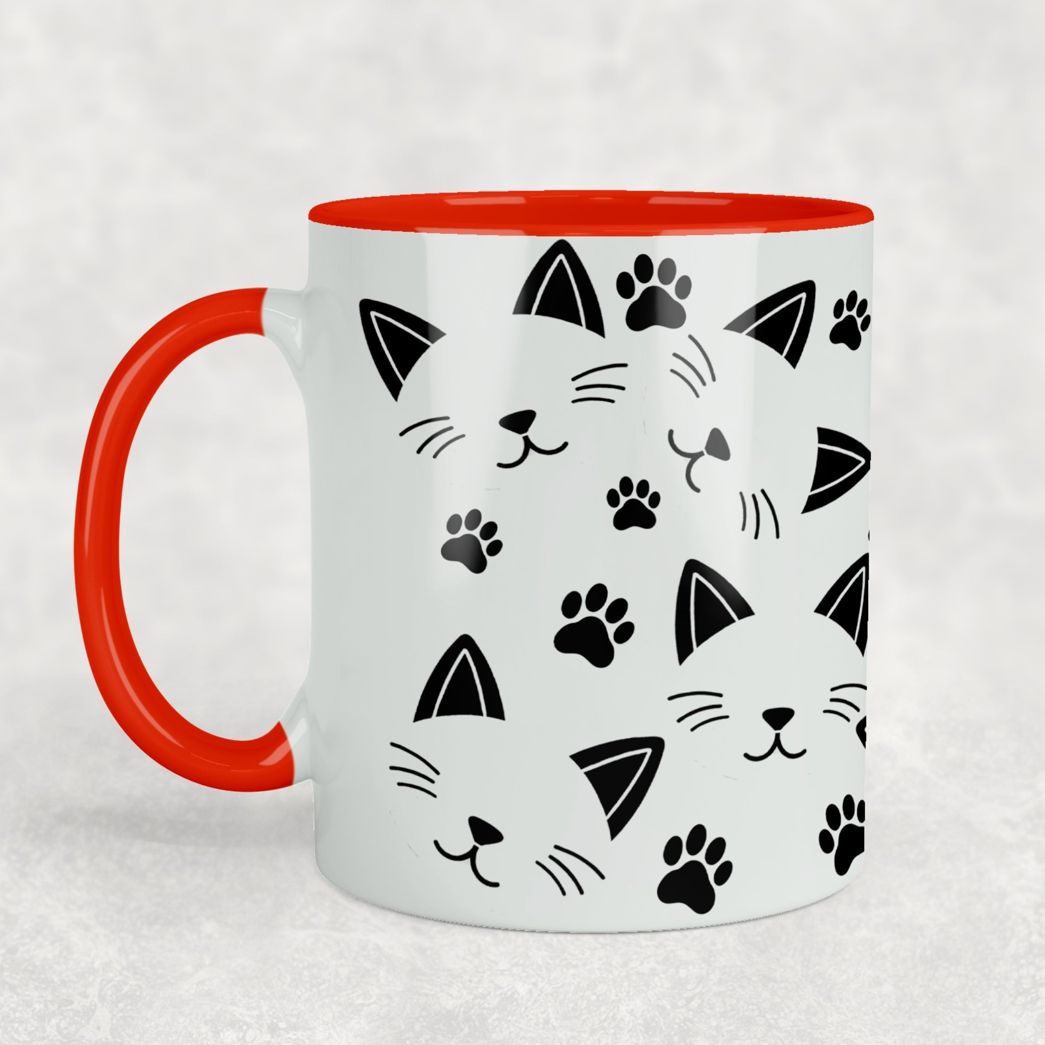 Black Cat Whiskers Ceramic Mug
