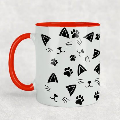 Black Cat Whiskers Ceramic Mug