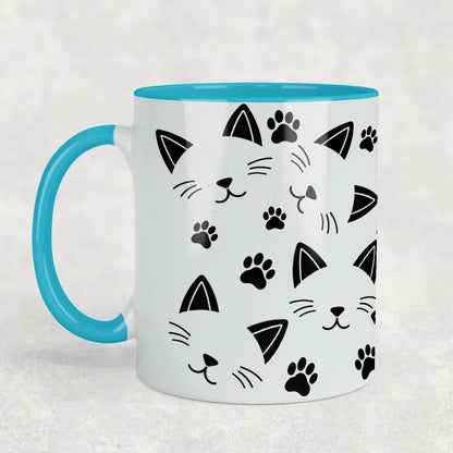 Black Cat Whiskers Ceramic Mug
