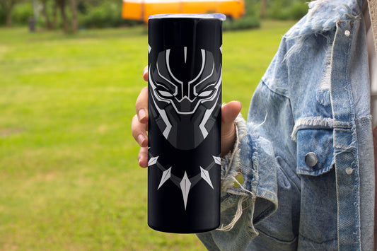 Black Panther Themed Stainless Steel Vacuum Insulated Tumbler