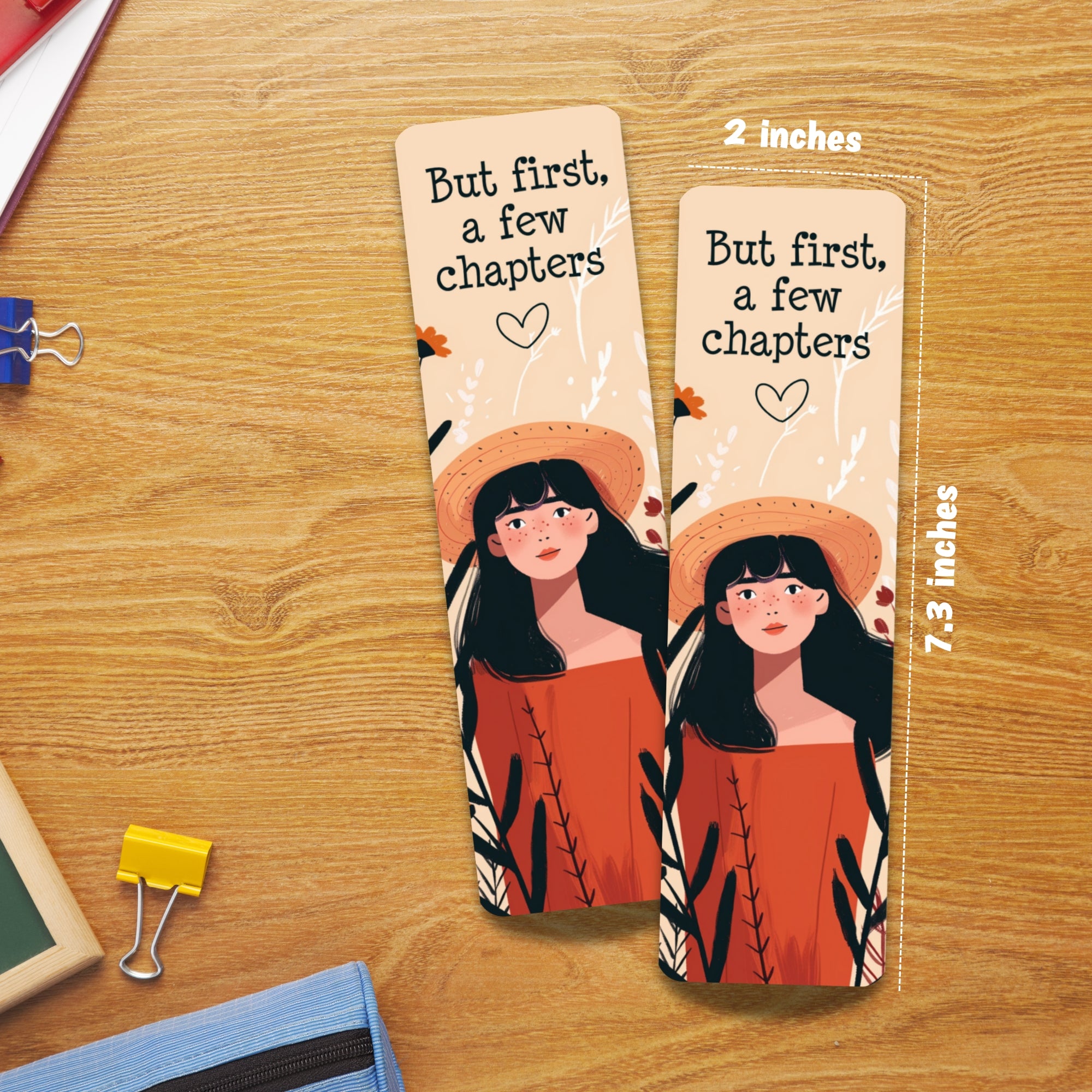 Boho Girl Laminated Bookmark