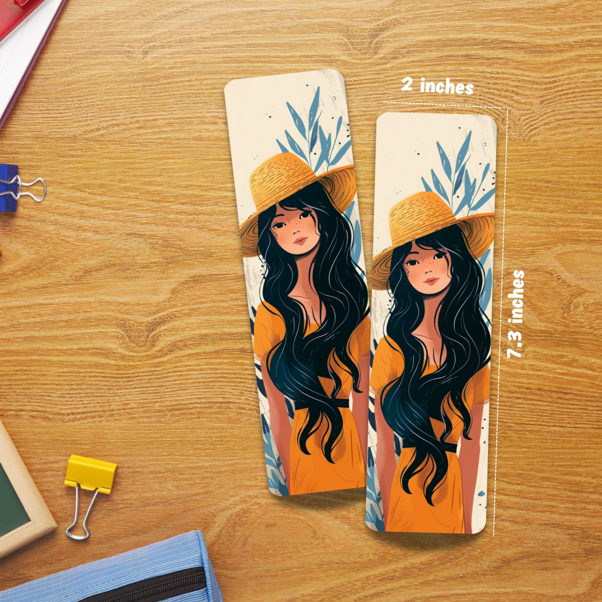Boho Girl Laminated Bookmark