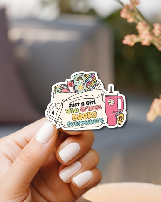 Book Lover Vinyl Waterproof Sticker