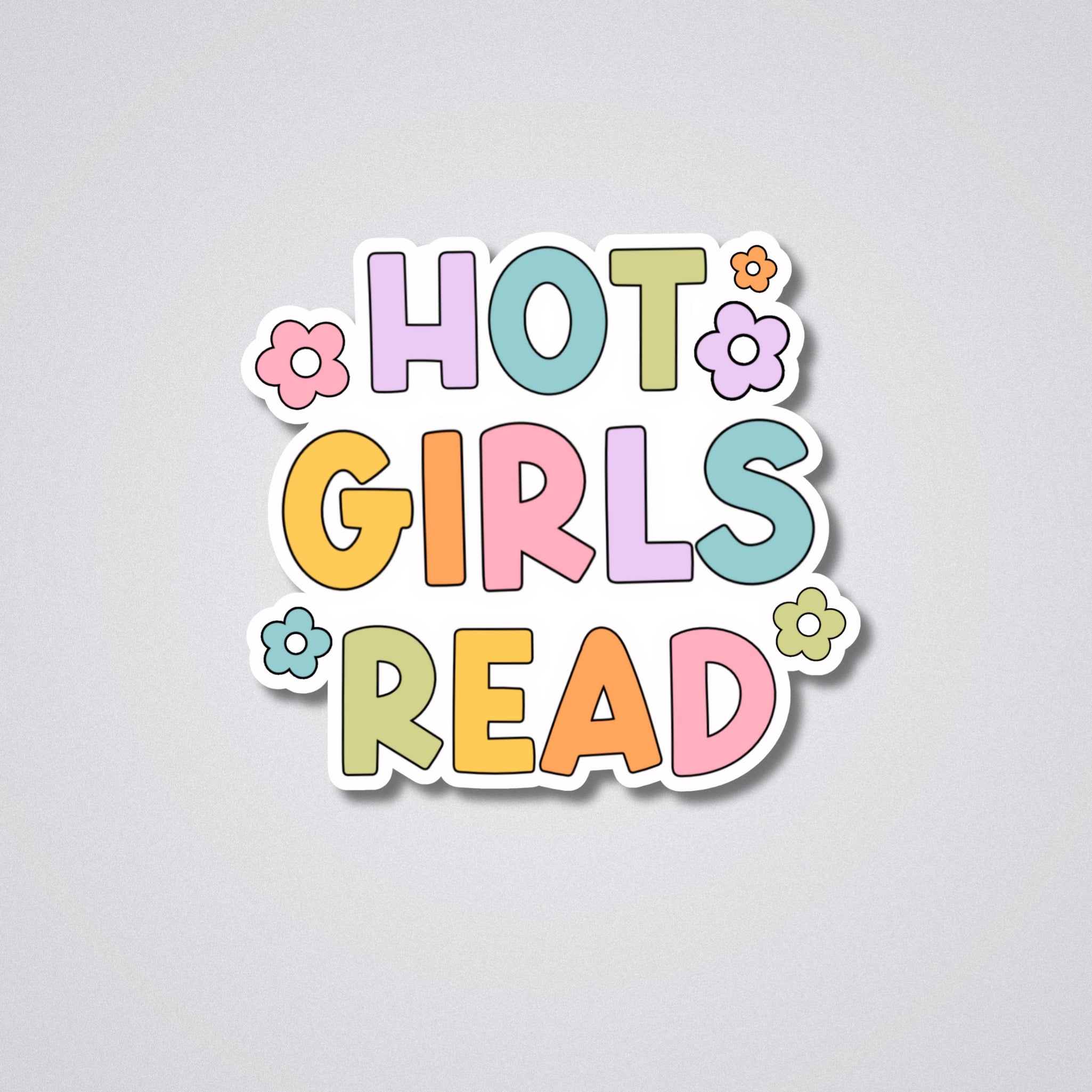Hot Girls Read Vinyl Waterproof Sticker