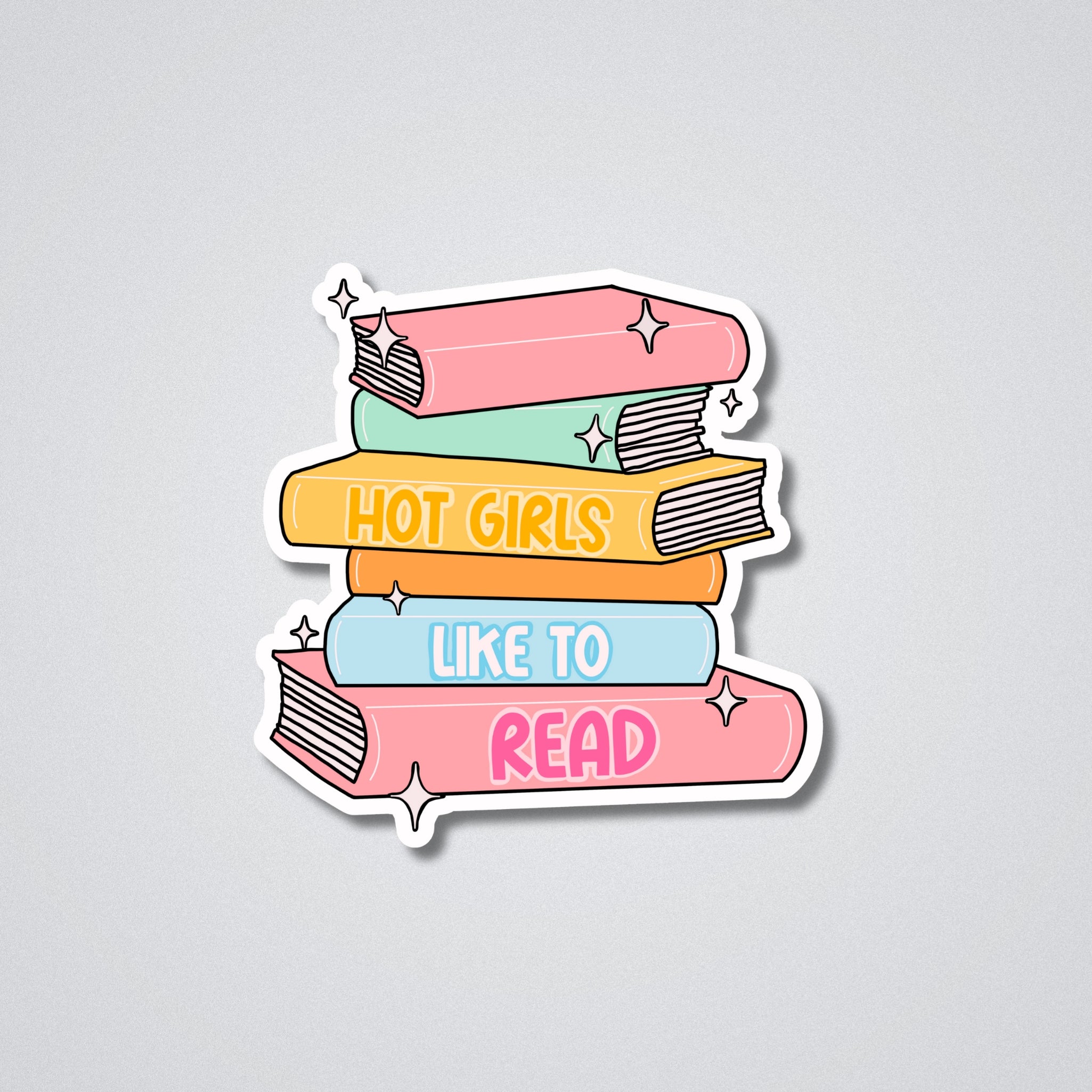 Hot Girls Like To Read Vinyl Waterproof Sticker