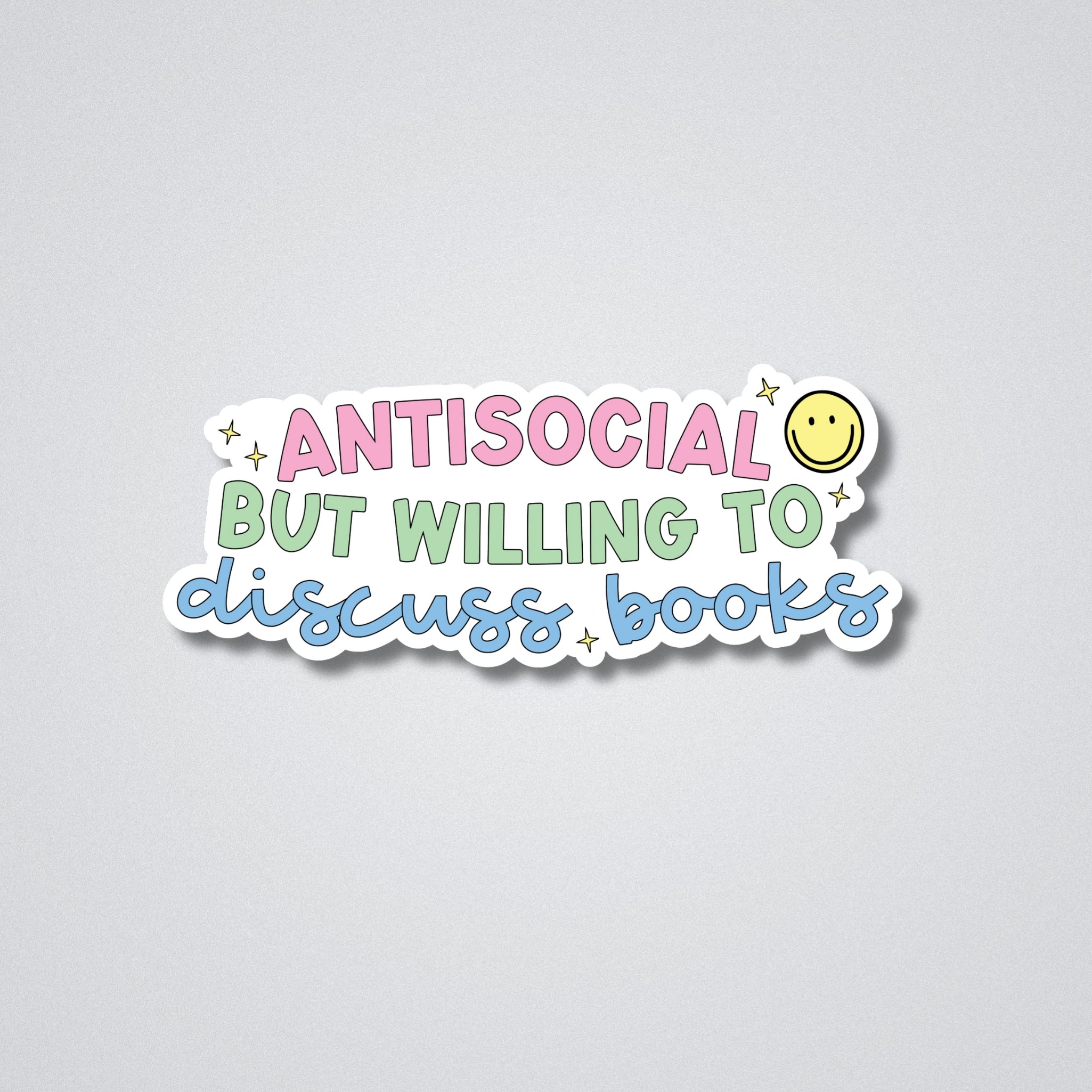 Willing To dicuss Books Vinyl Waterproof Sticker