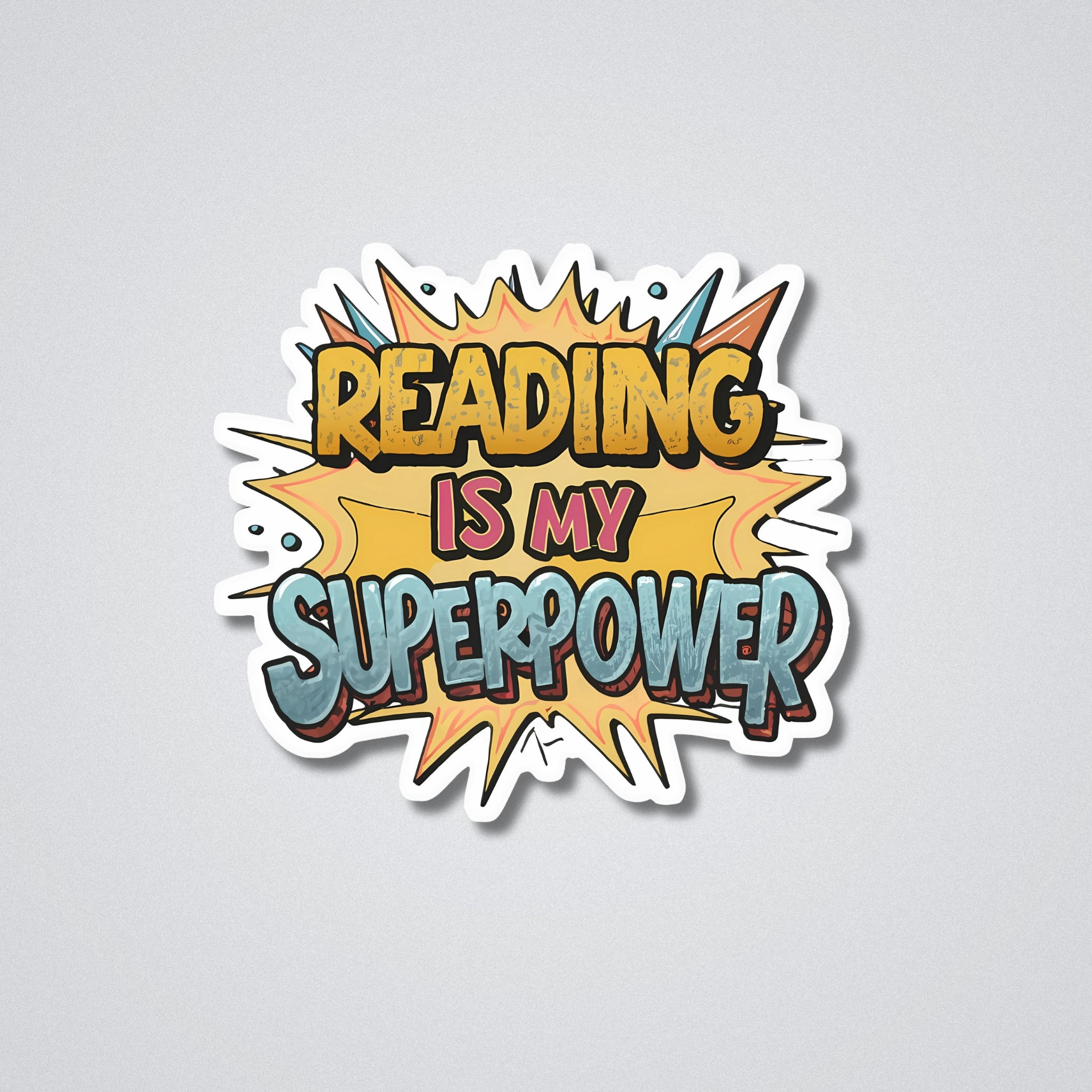 Reading is my Super Power Vinyl Waterproof Sticker