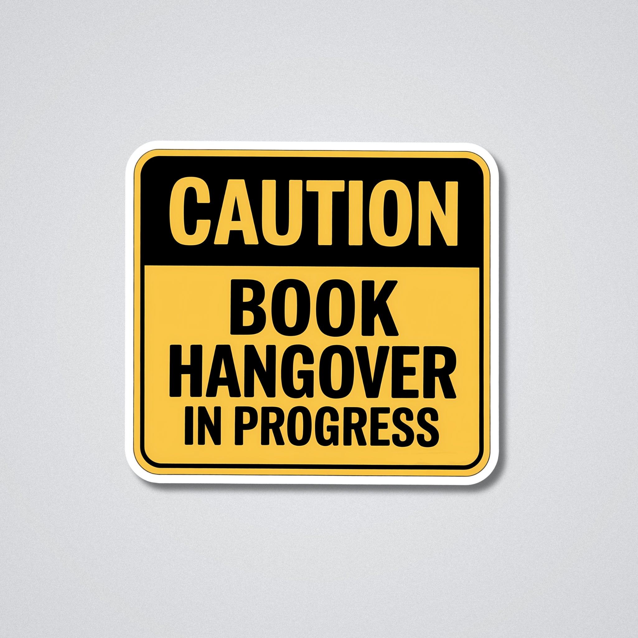Book Hangover Vinyl Waterproof Sticker