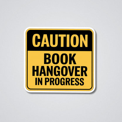 Book Hangover Vinyl Waterproof Sticker
