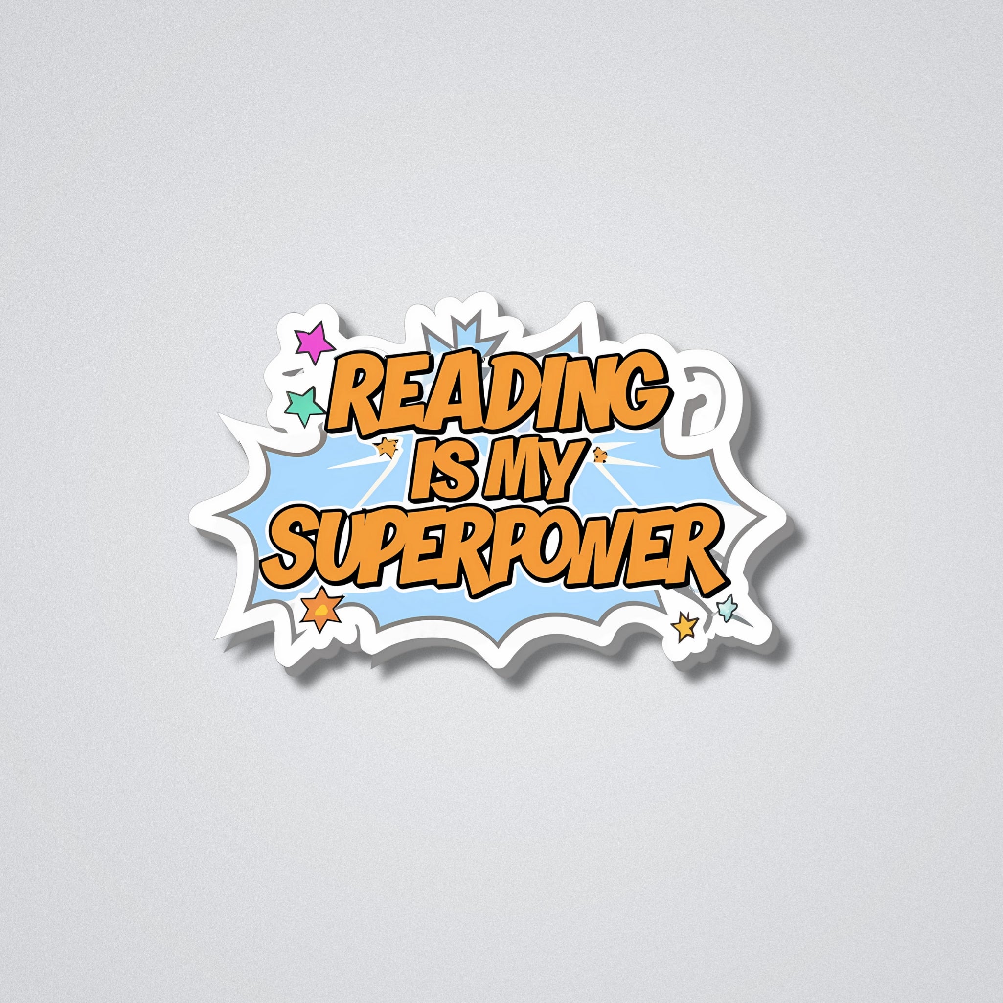 Reading Is My Superpower Vinyl Waterproof Sticker