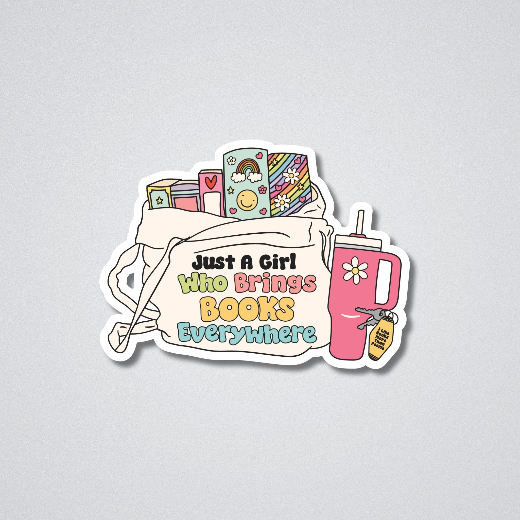 Just a Girl Vinyl Waterproof Sticker