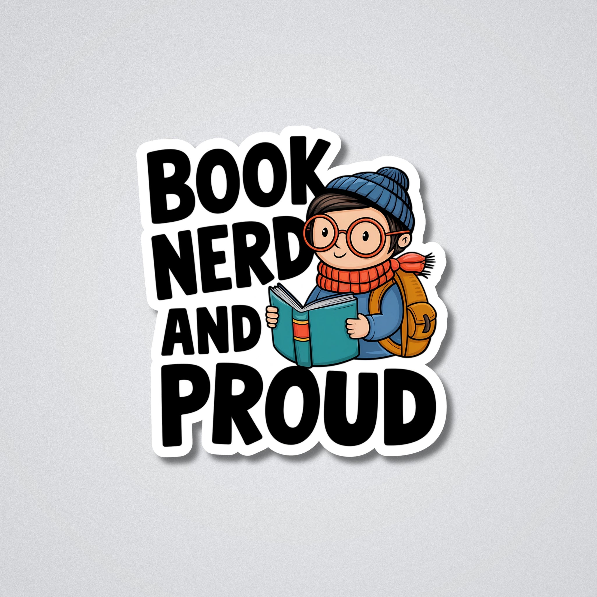 Book Nerd and Proud Vinyl Waterproof Sticker