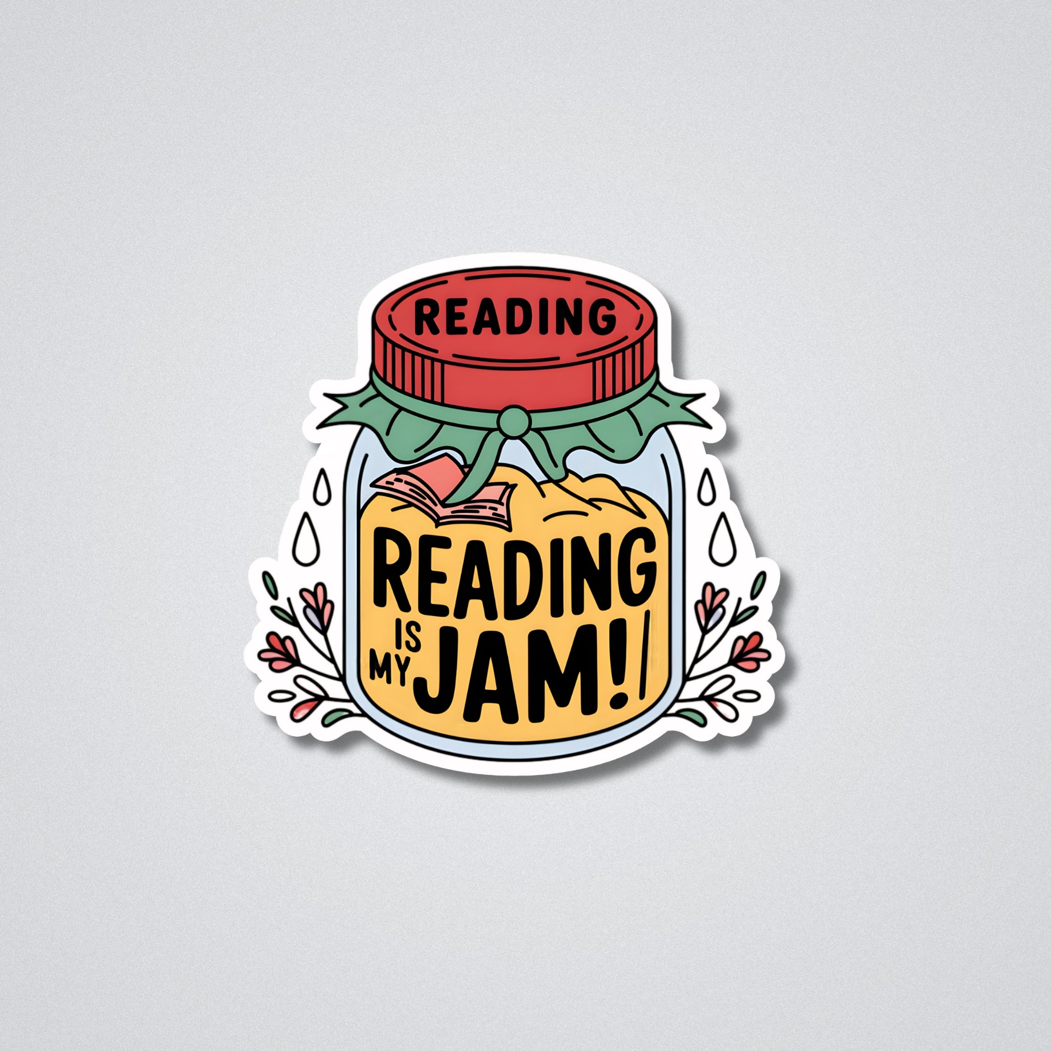 Reading Is My Jam Vinyl Waterproof Sticker