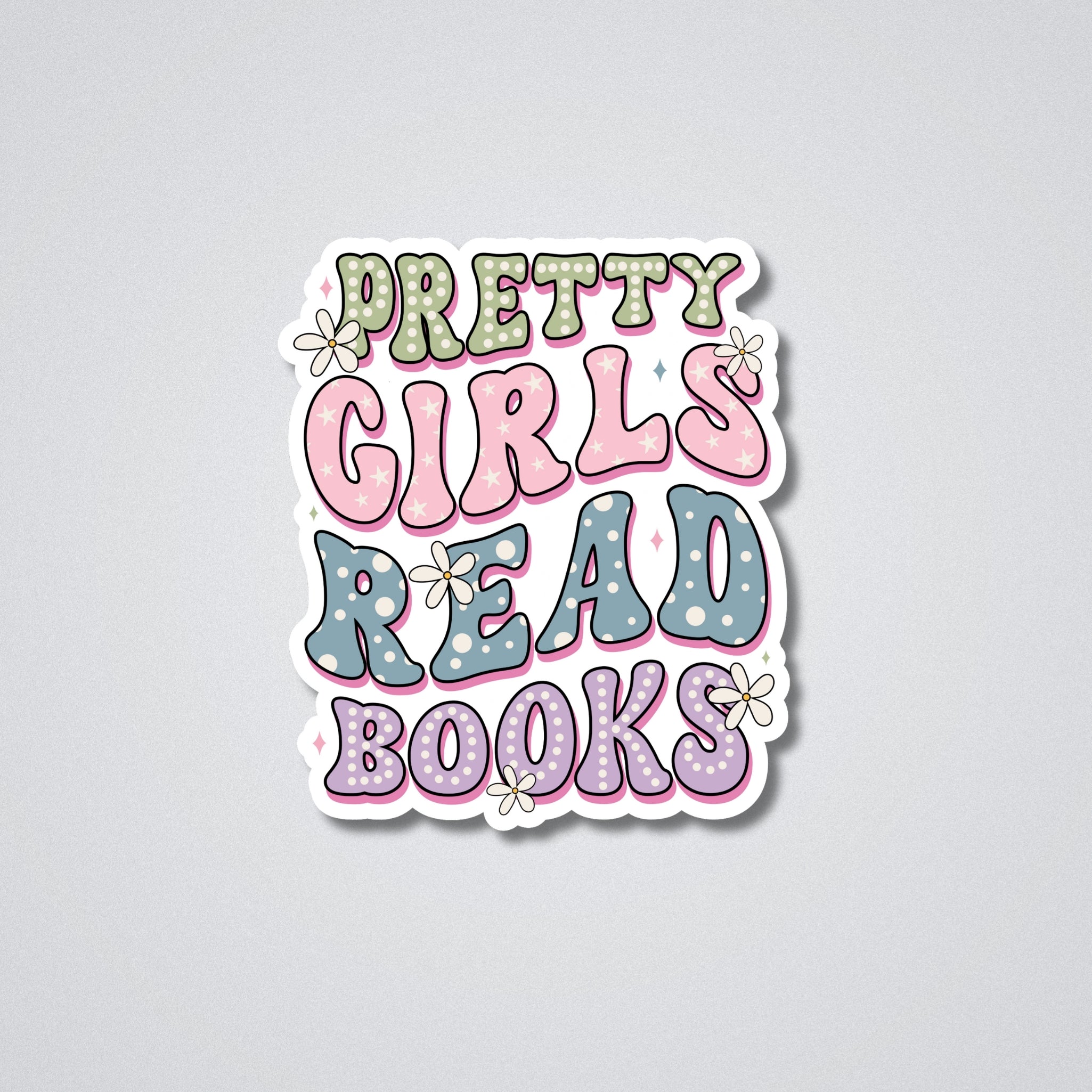 Pretty Girls Read Books Vinyl Waterproof Sticker