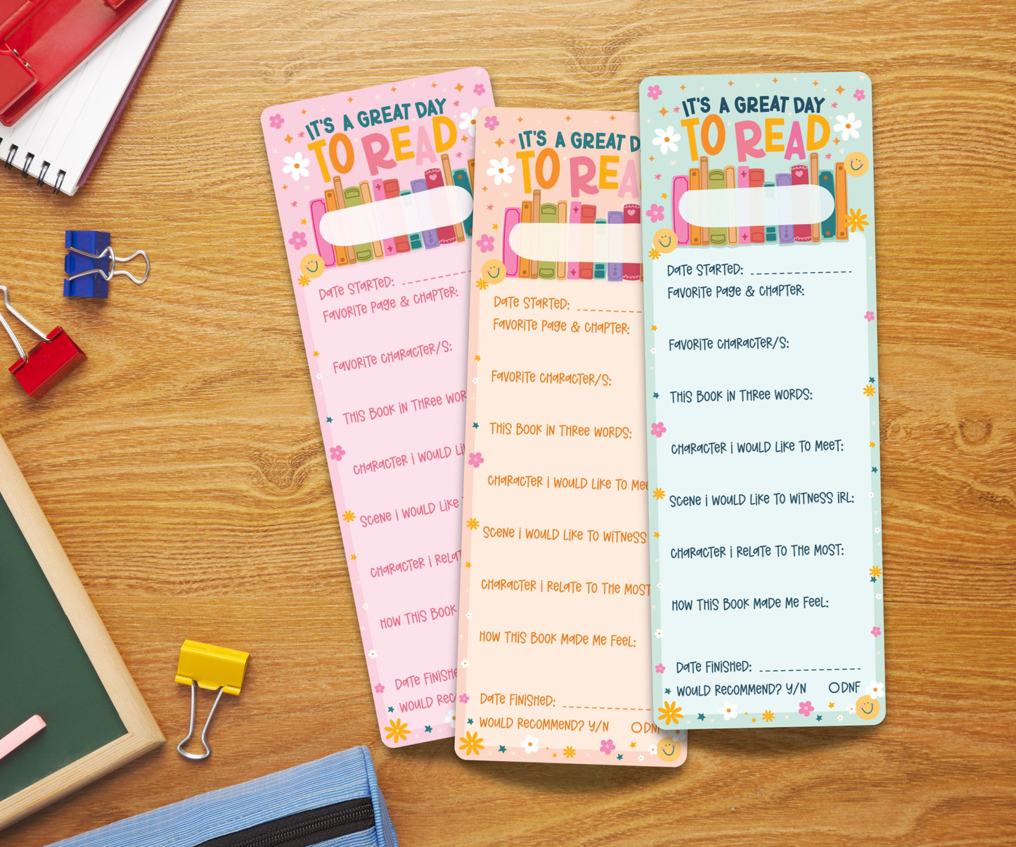 To Read Laminated Bookmark