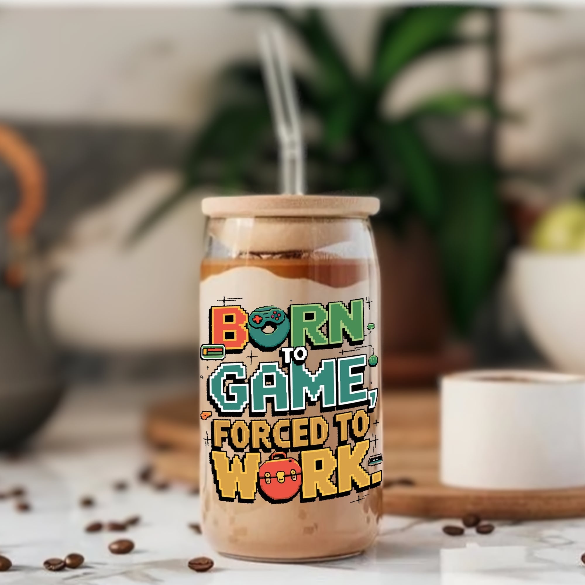 Born to Game - Glass Tumbler