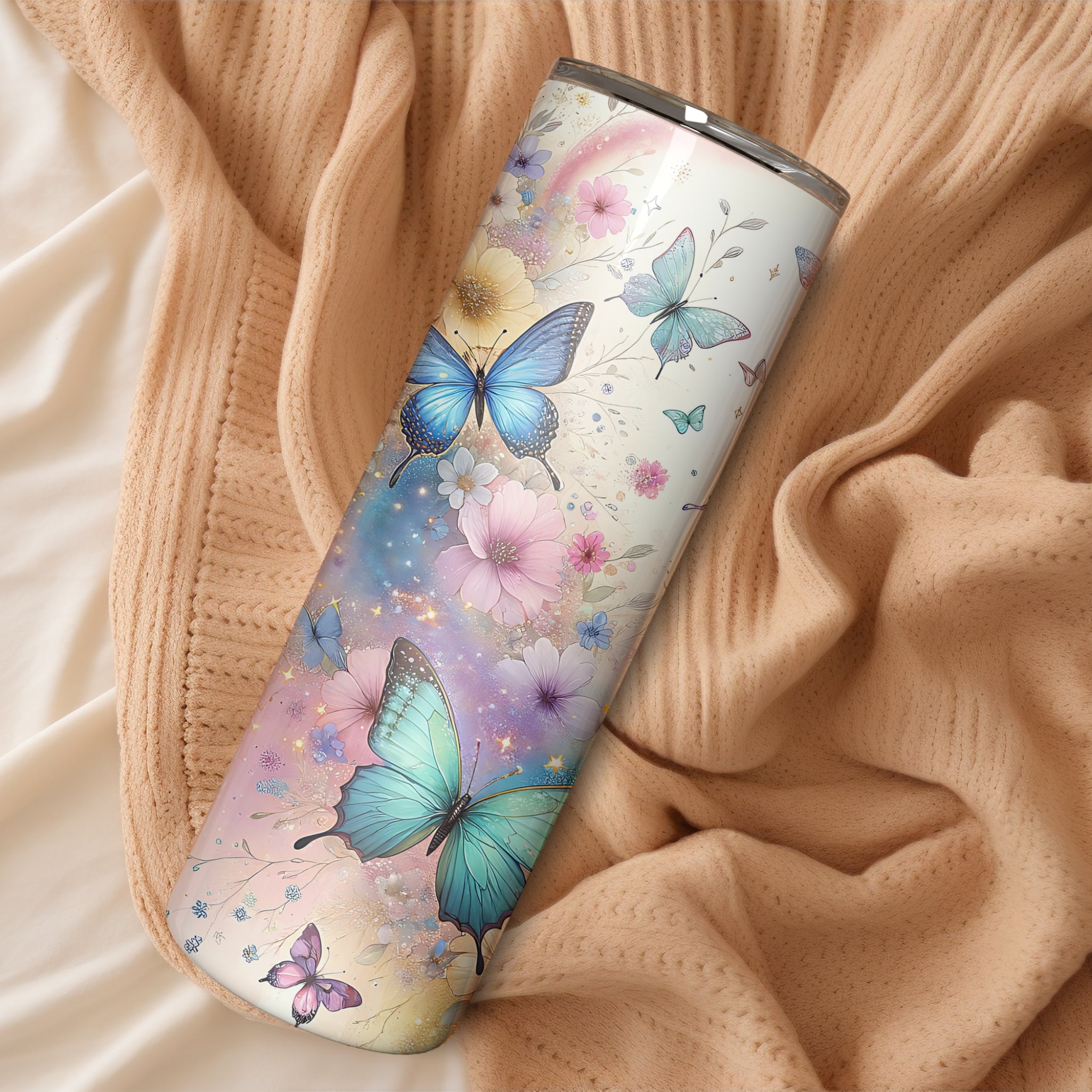 Butterfly Themed Stainless Steel Vacuum Insulated Tumbler