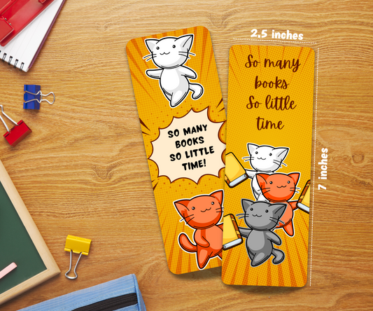 Cat Lover Laminated Bookmark - Set of 2