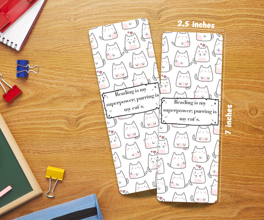 Cat Lover Laminated Bookmark