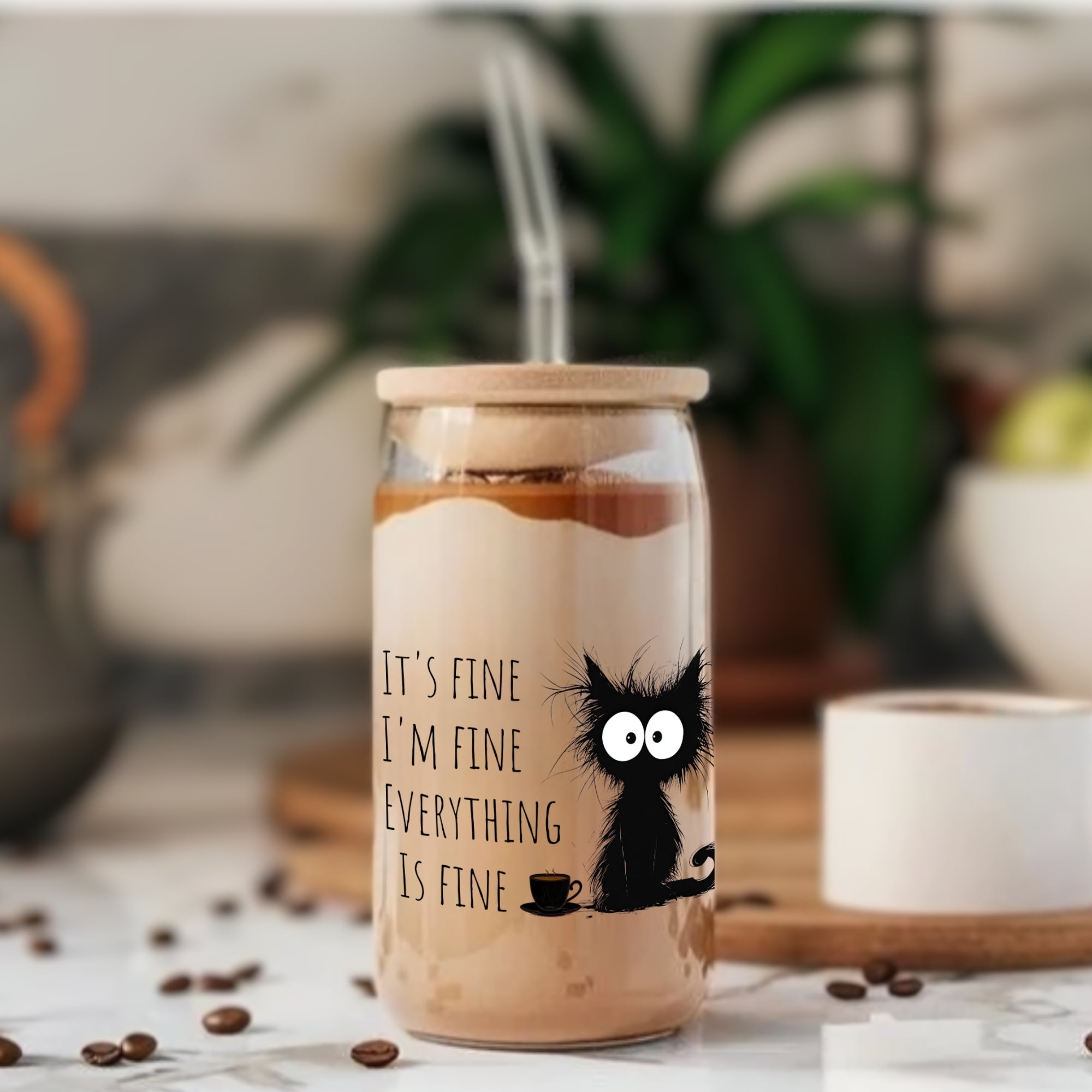 I'm Fine - Glass Tumbler