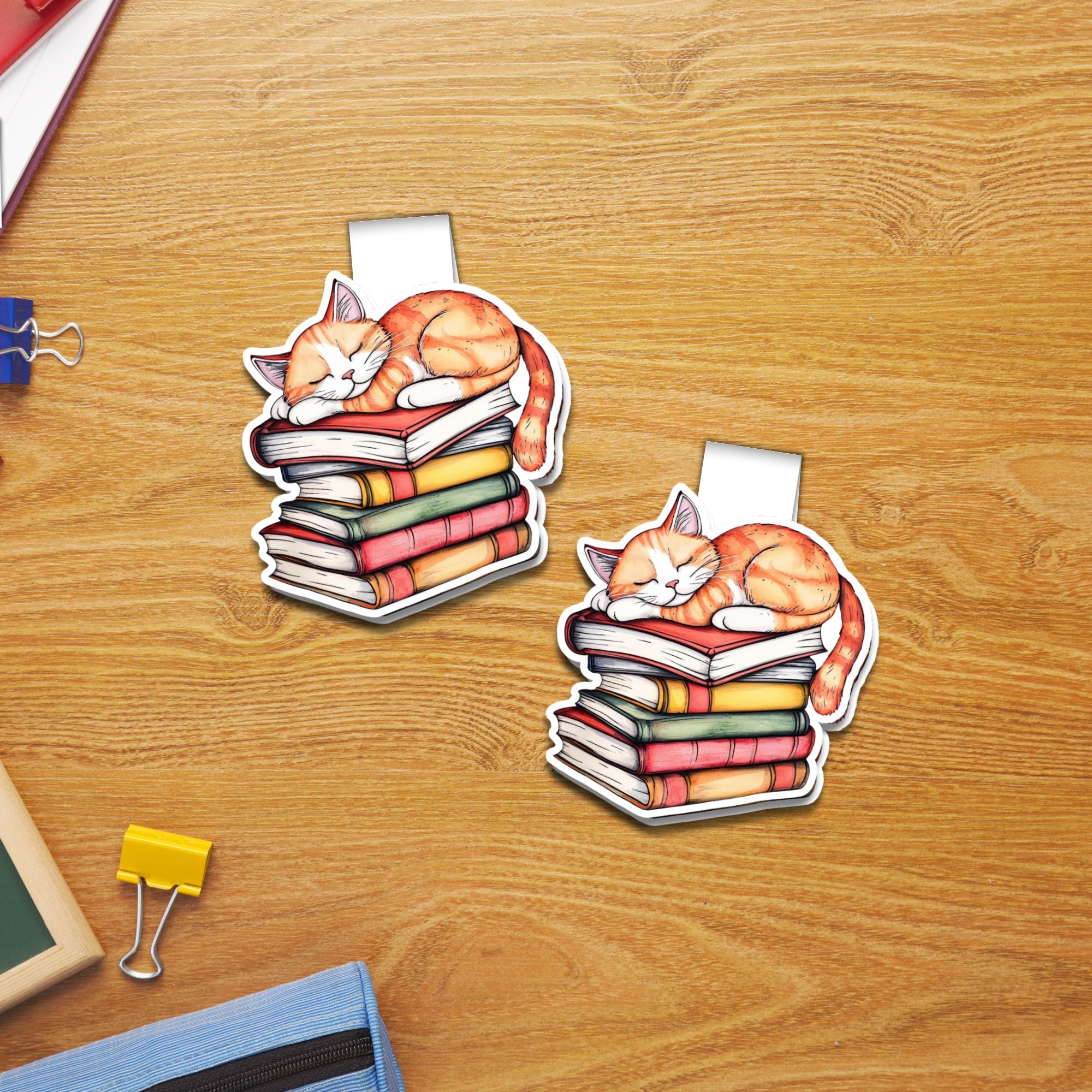 Sleepy Cat Magnetic Bookmark