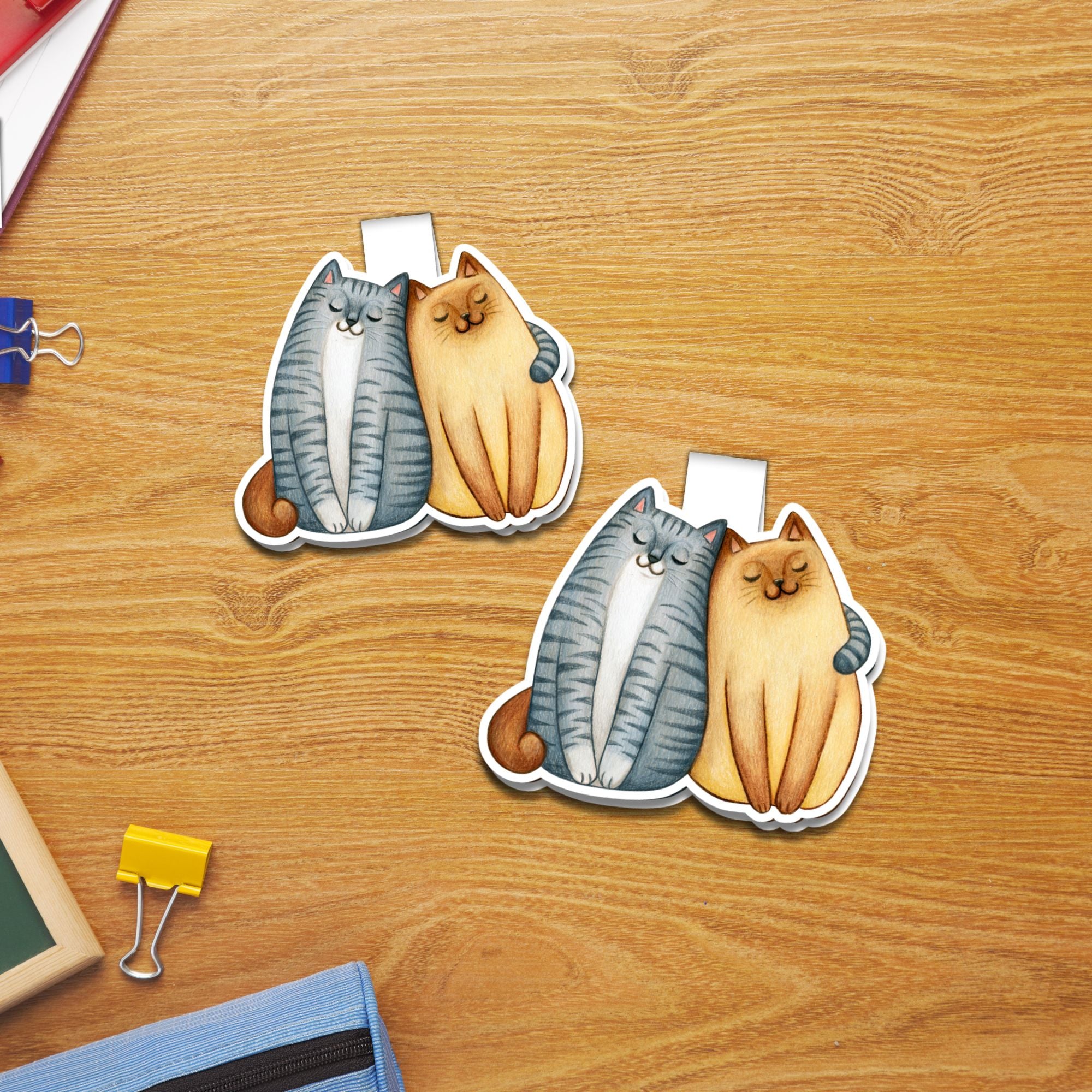 Cats In Love Magnetic Bookmark