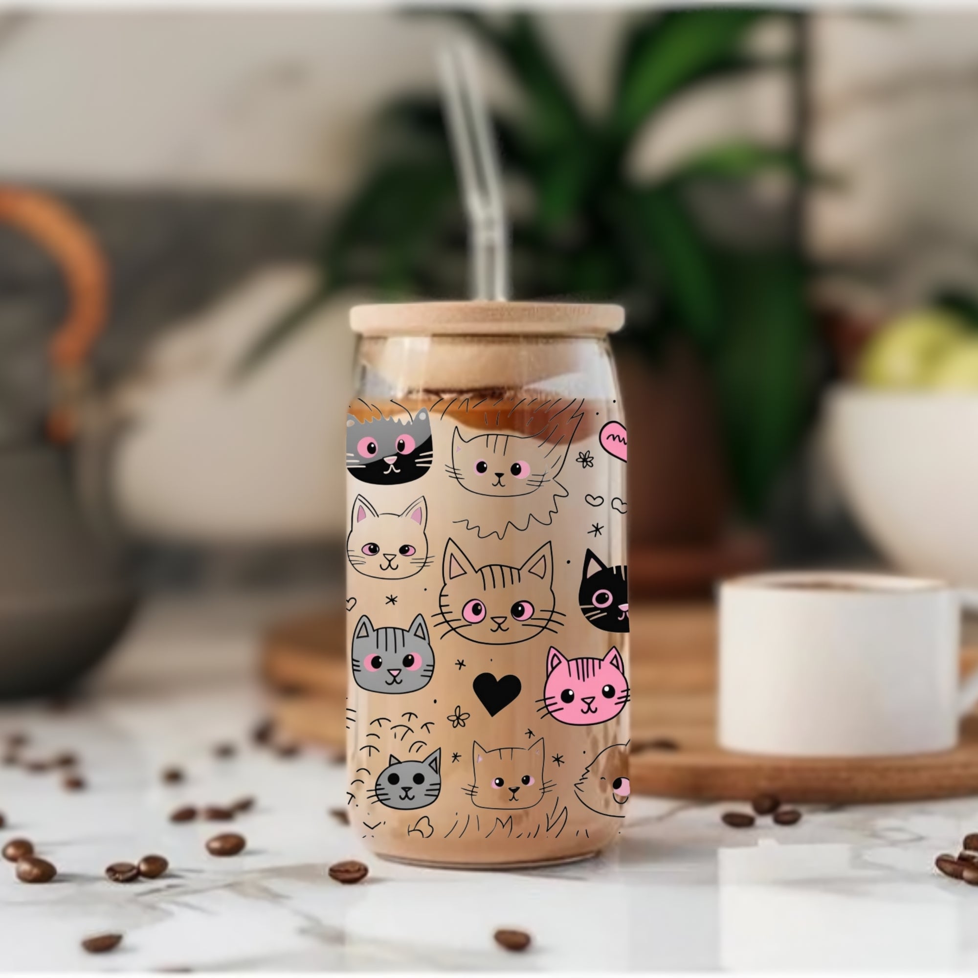 Cats Cats Cats - Glass Tumbler