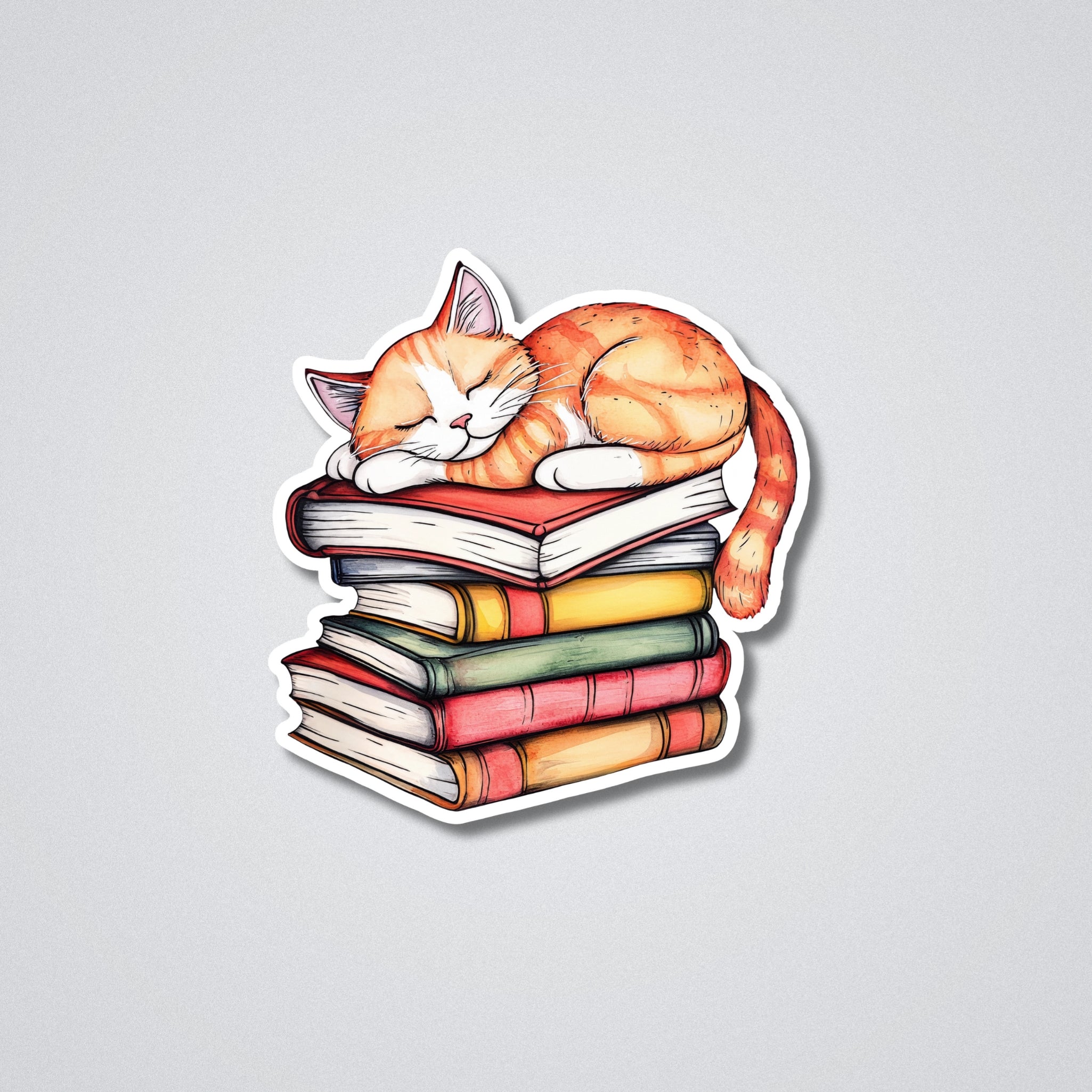Sleepy Cat Vinyl Waterproof Sticker