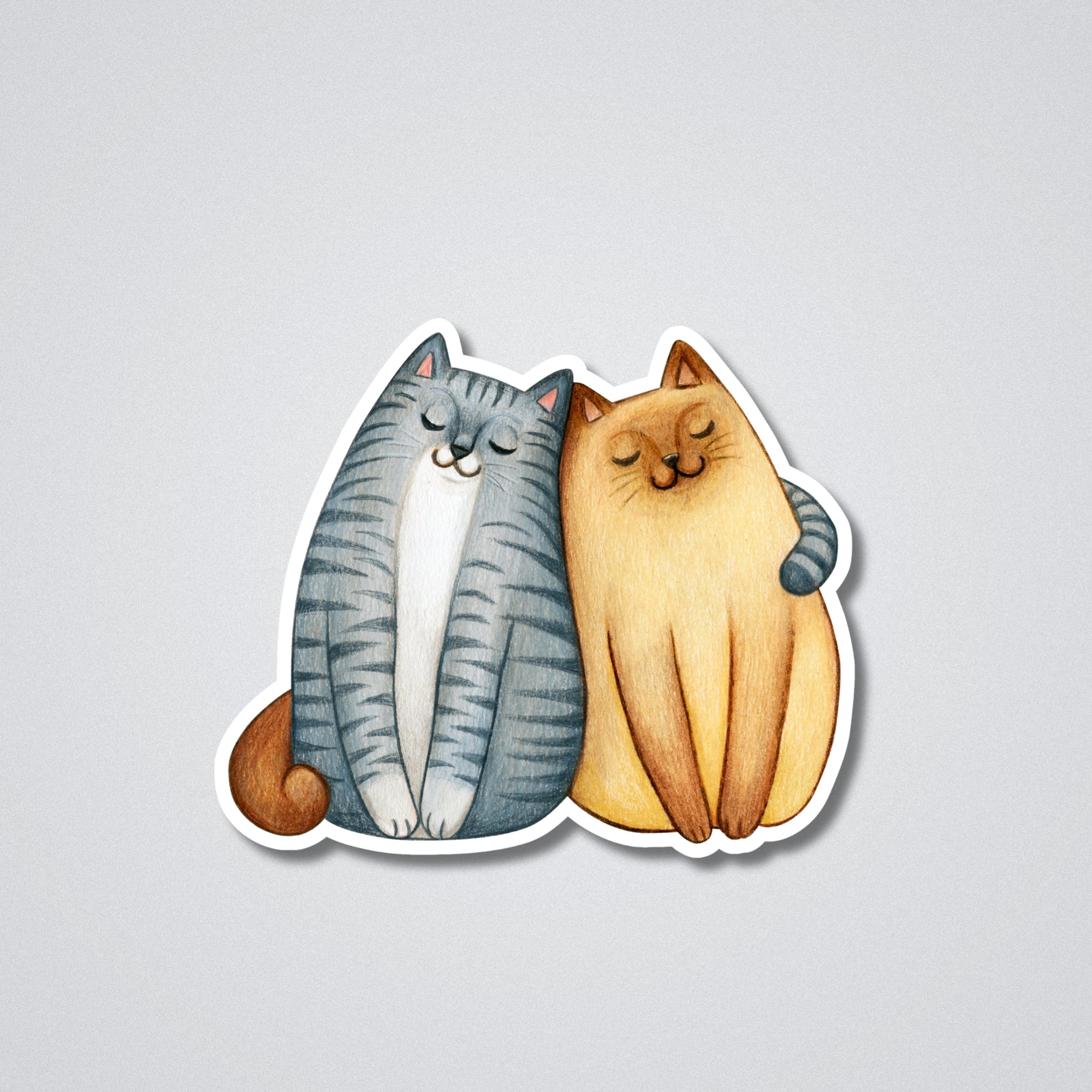 Lover Cats Vinyl Waterproof Sticker