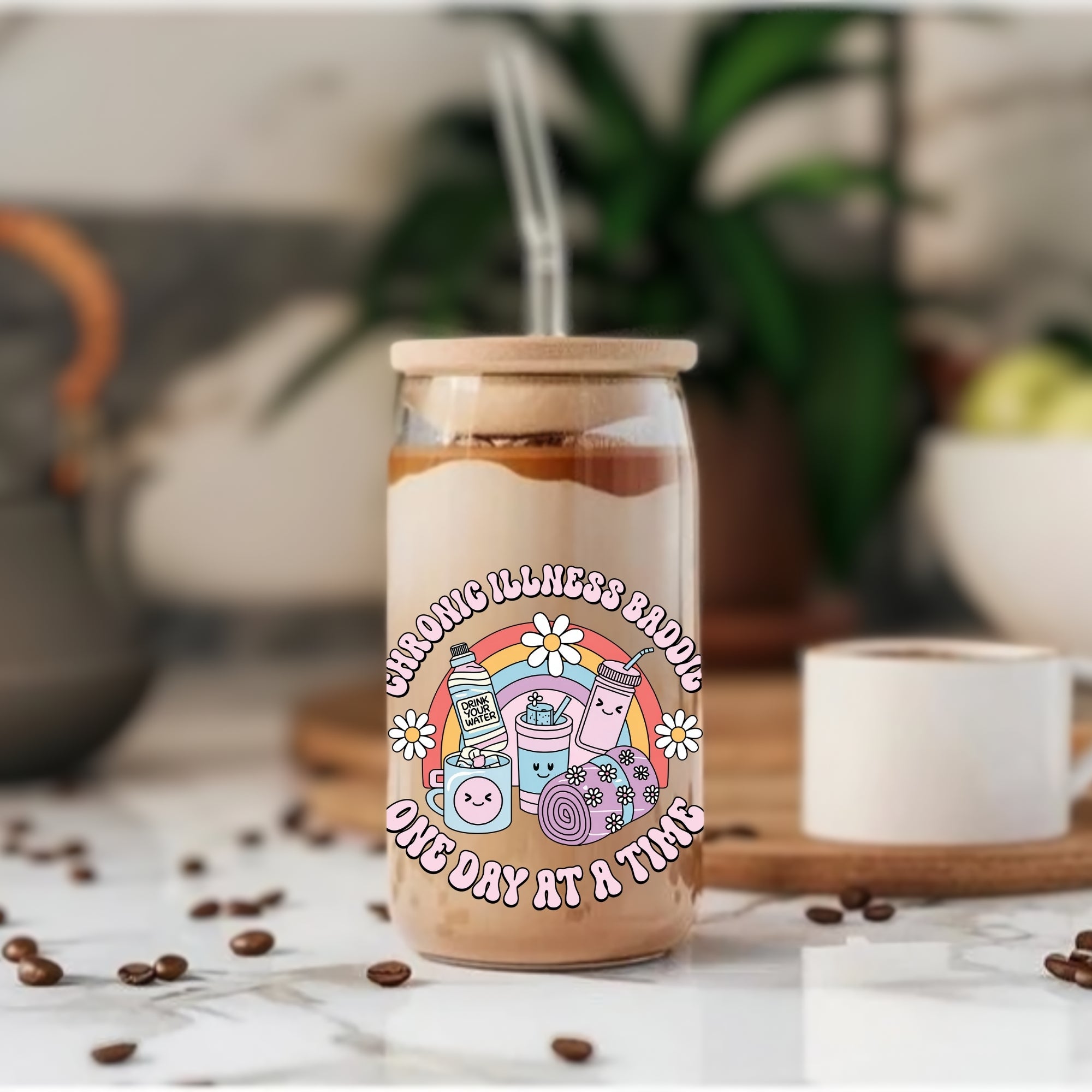 Chronic Illness Baddie - Glass Tumbler