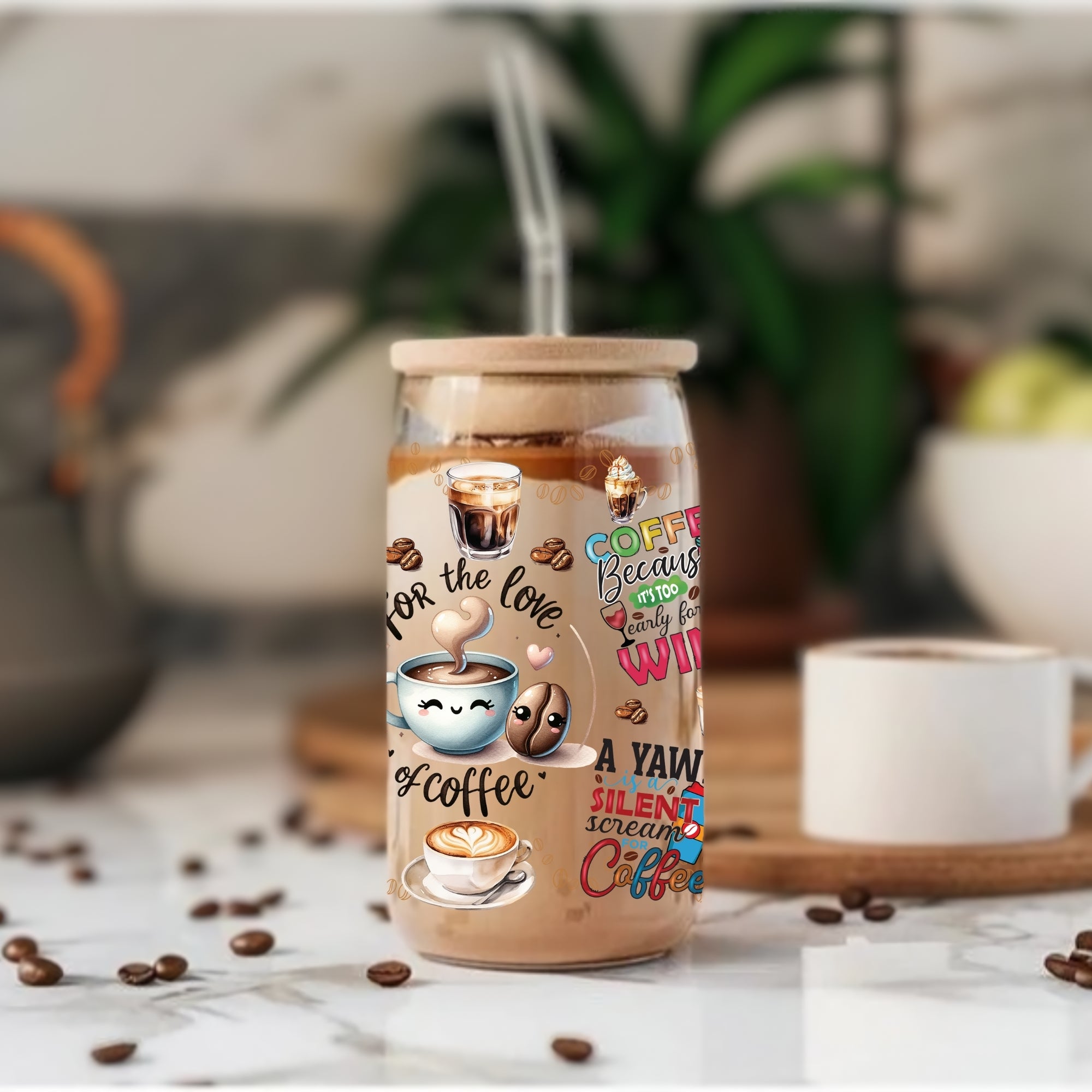 Coffee & Sarcasm - Glass Tumbler