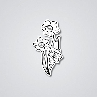 Narcissus - December Birth Month Flower Vinyl Waterproof Sticker