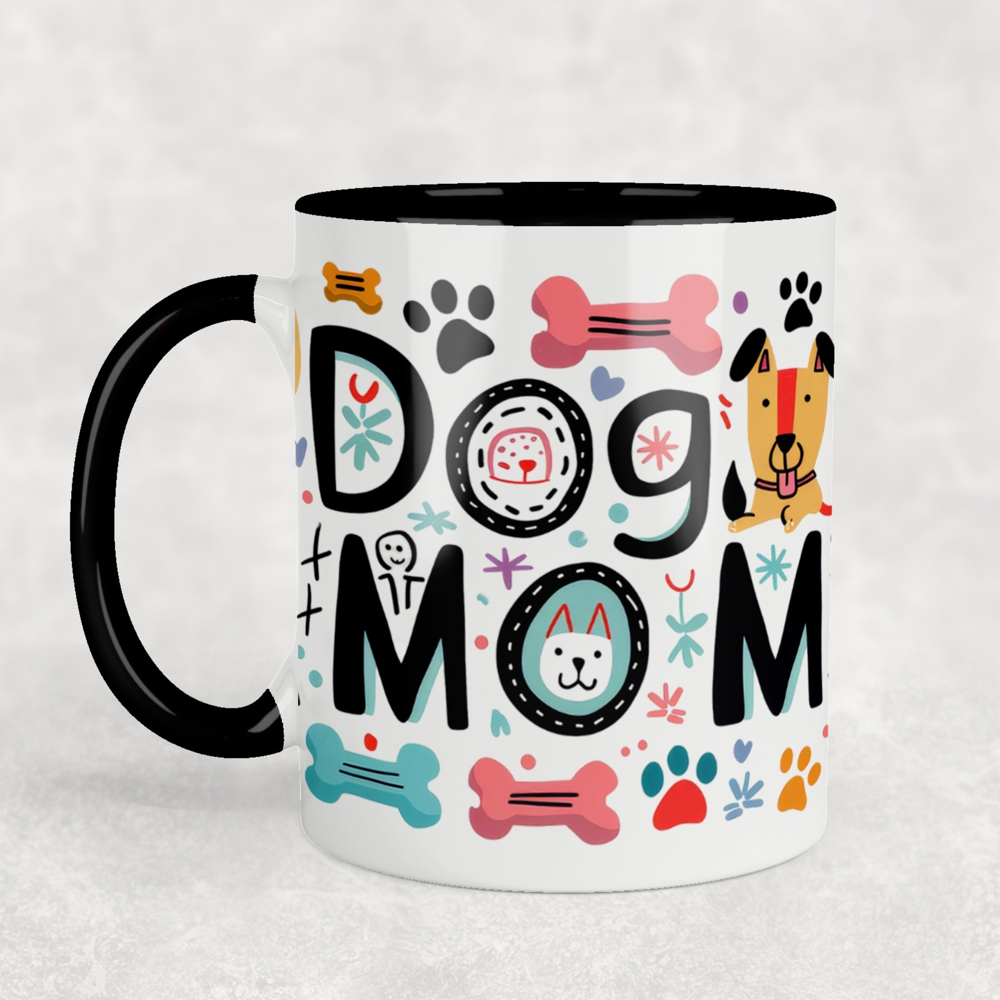 Dog Mom -Colorful Ceramic Mug