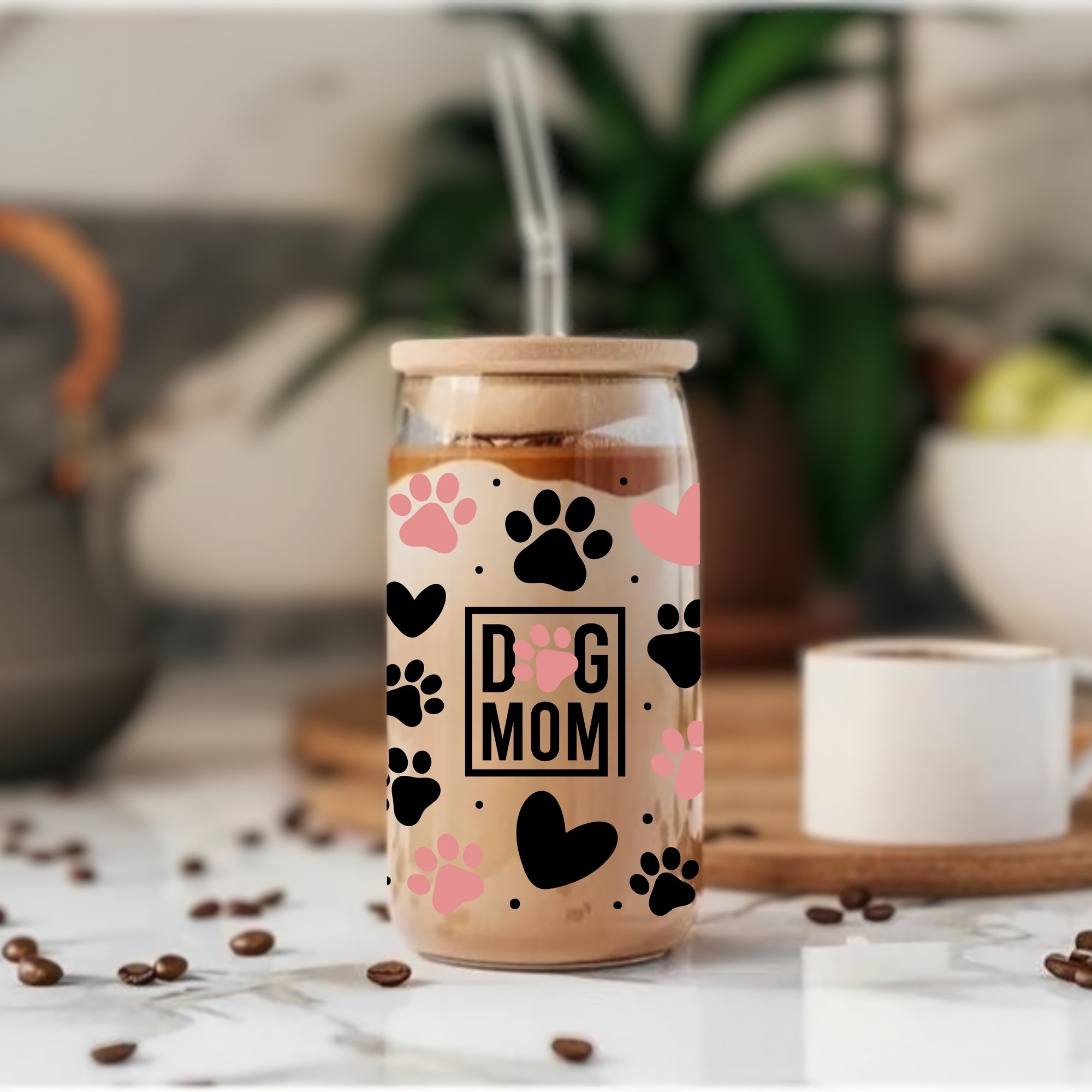 Dog Mom - Glass Tumbler