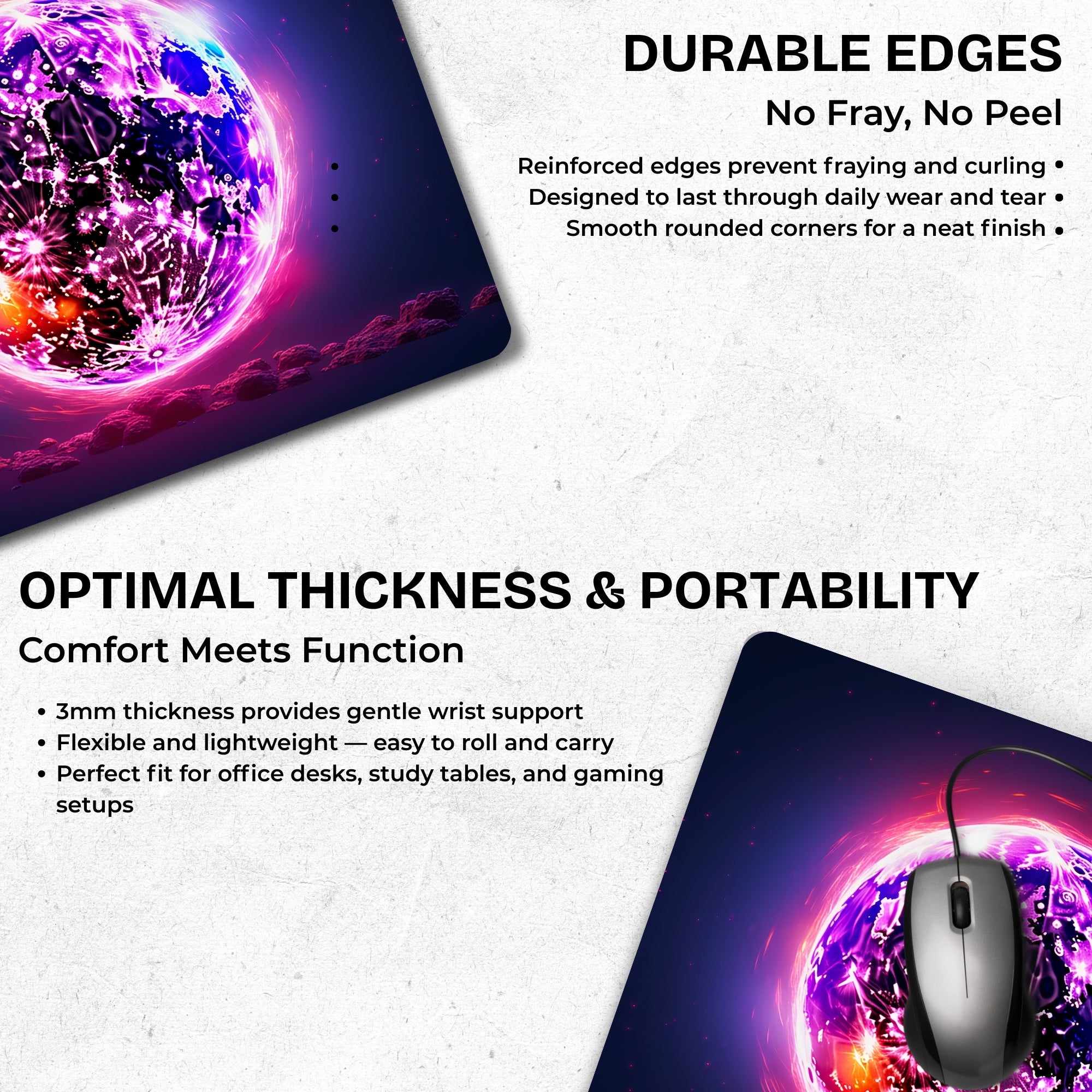 Cosmic Neon Mouse Pad