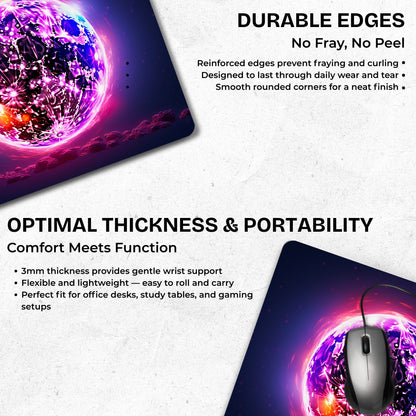 Cosmic Neon Mouse Pad