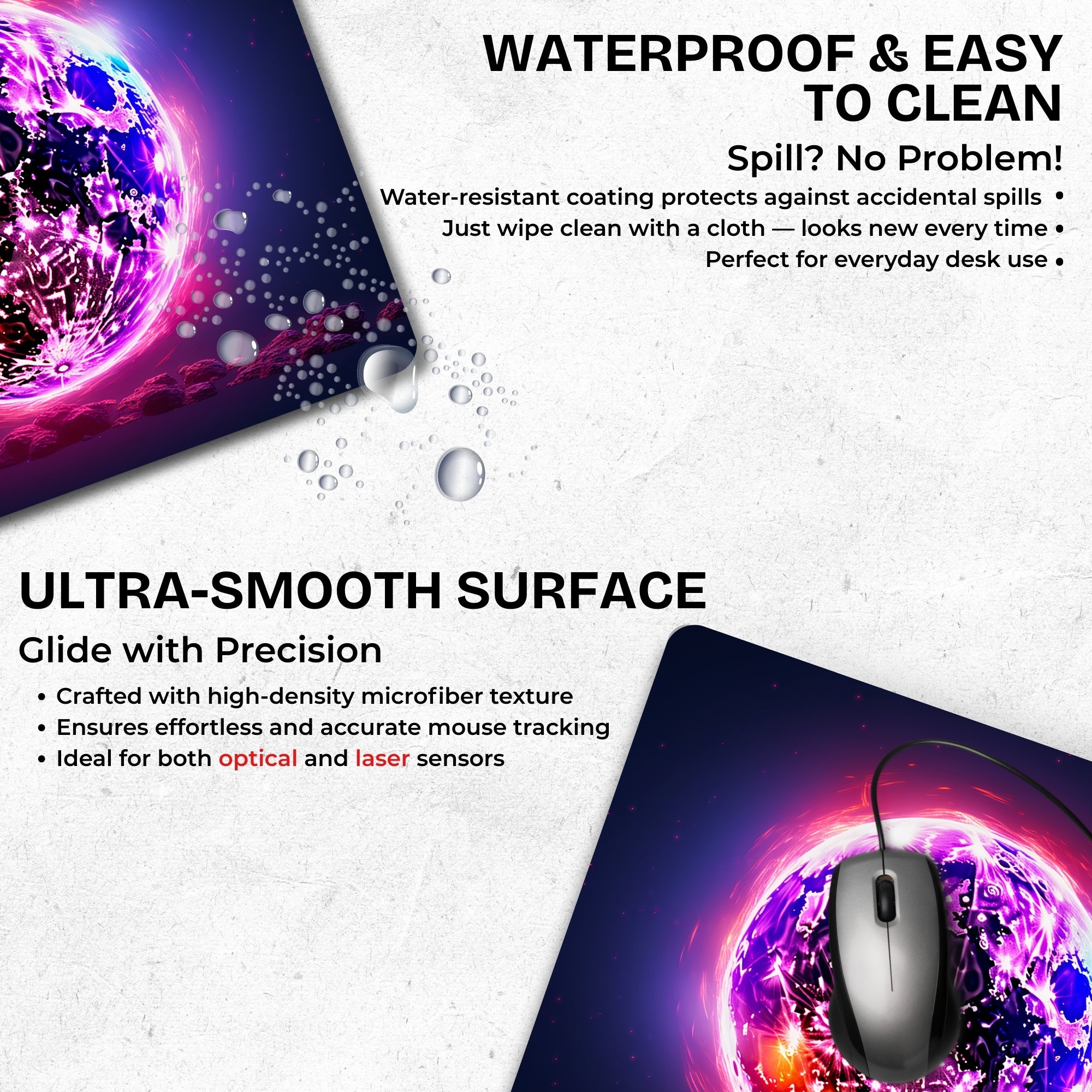 Cosmic Neon Mouse Pad