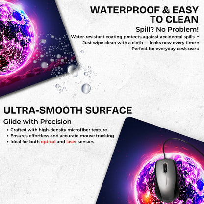 Cosmic Neon Mouse Pad