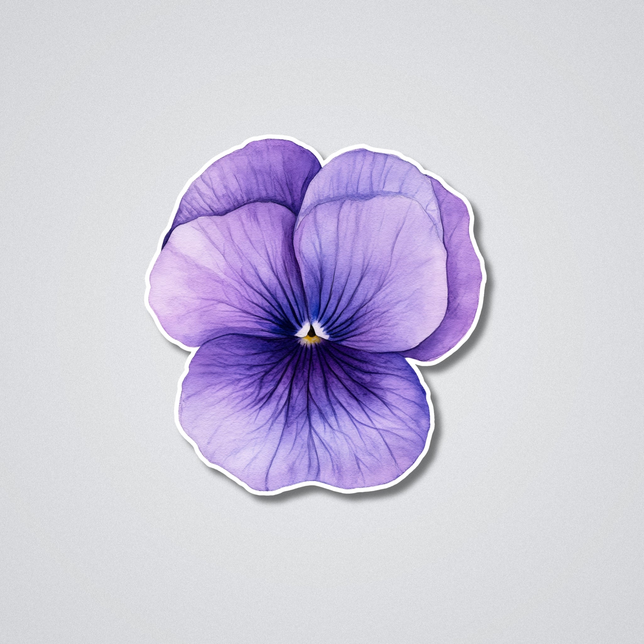 Violet - February Birth Month Flower Vinyl Waterproof Sticker