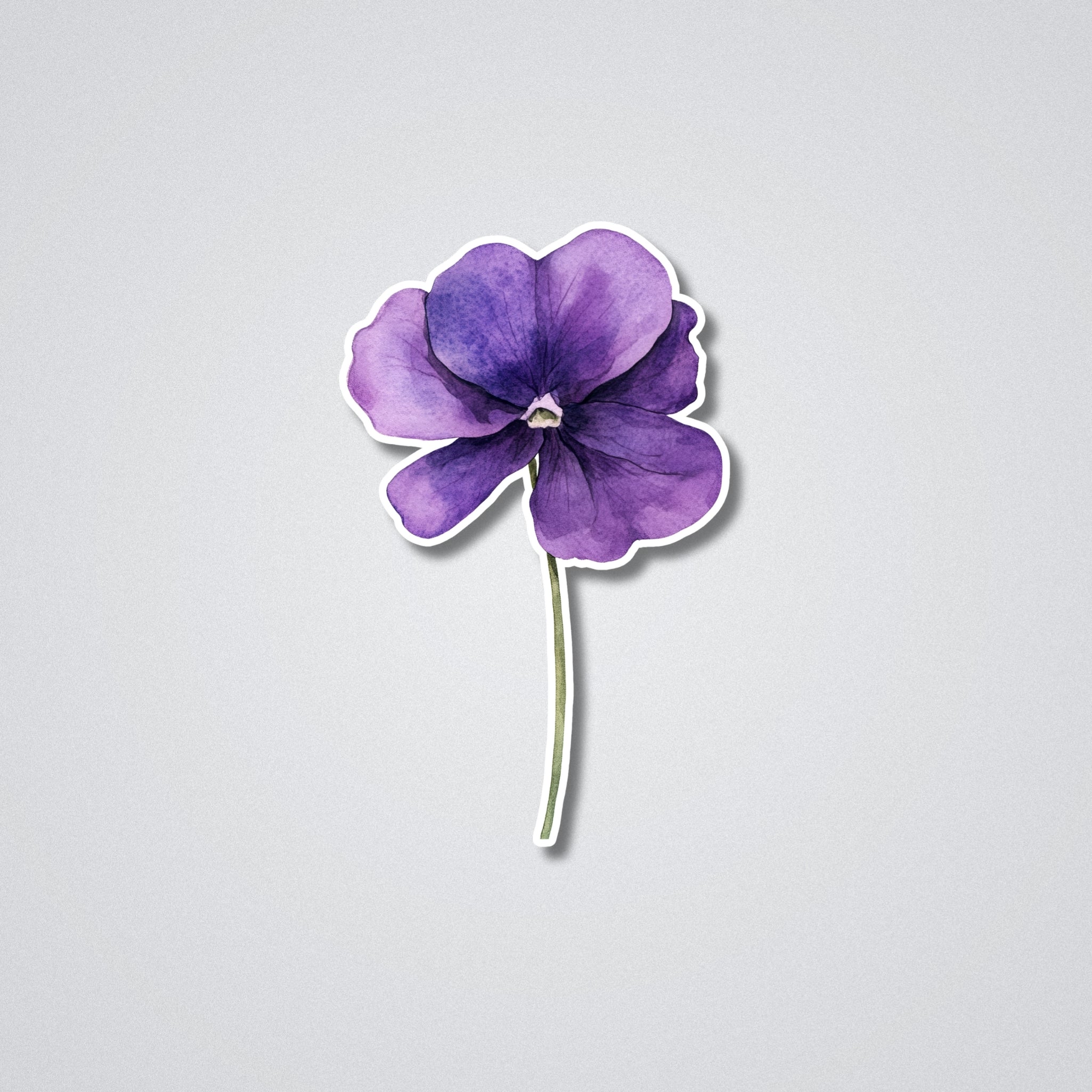 Violet - February Birth Month Flower Vinyl Waterproof Sticker