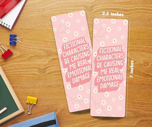 Fictional Characters Laminated Bookmark