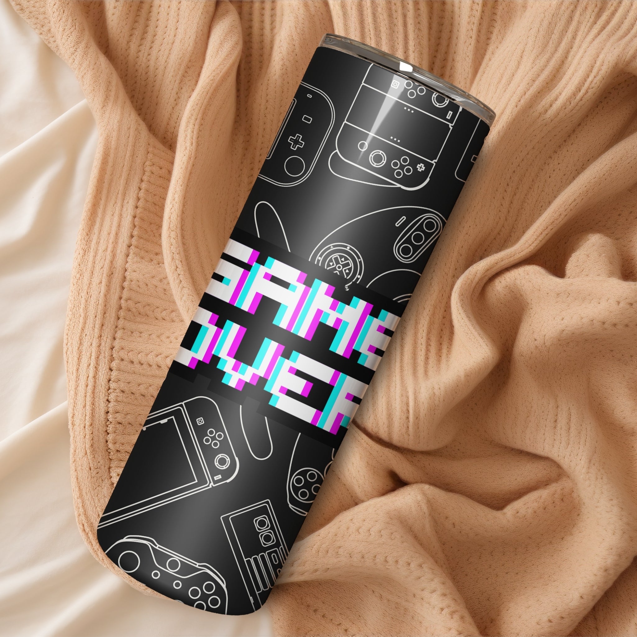 Game Nerd Themed Stainless Steel Vacuum Insulated Tumbler
