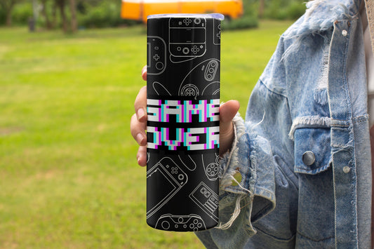 Game Nerd Themed Stainless Steel Vacuum Insulated Tumbler