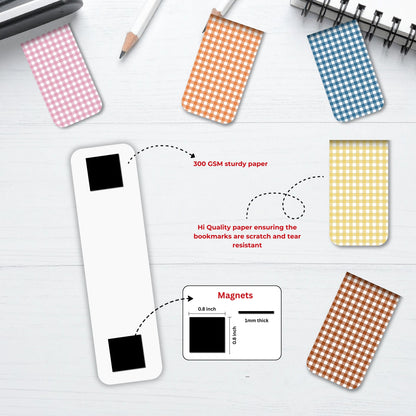 Gingham Magnetic Bookmarks Bundle