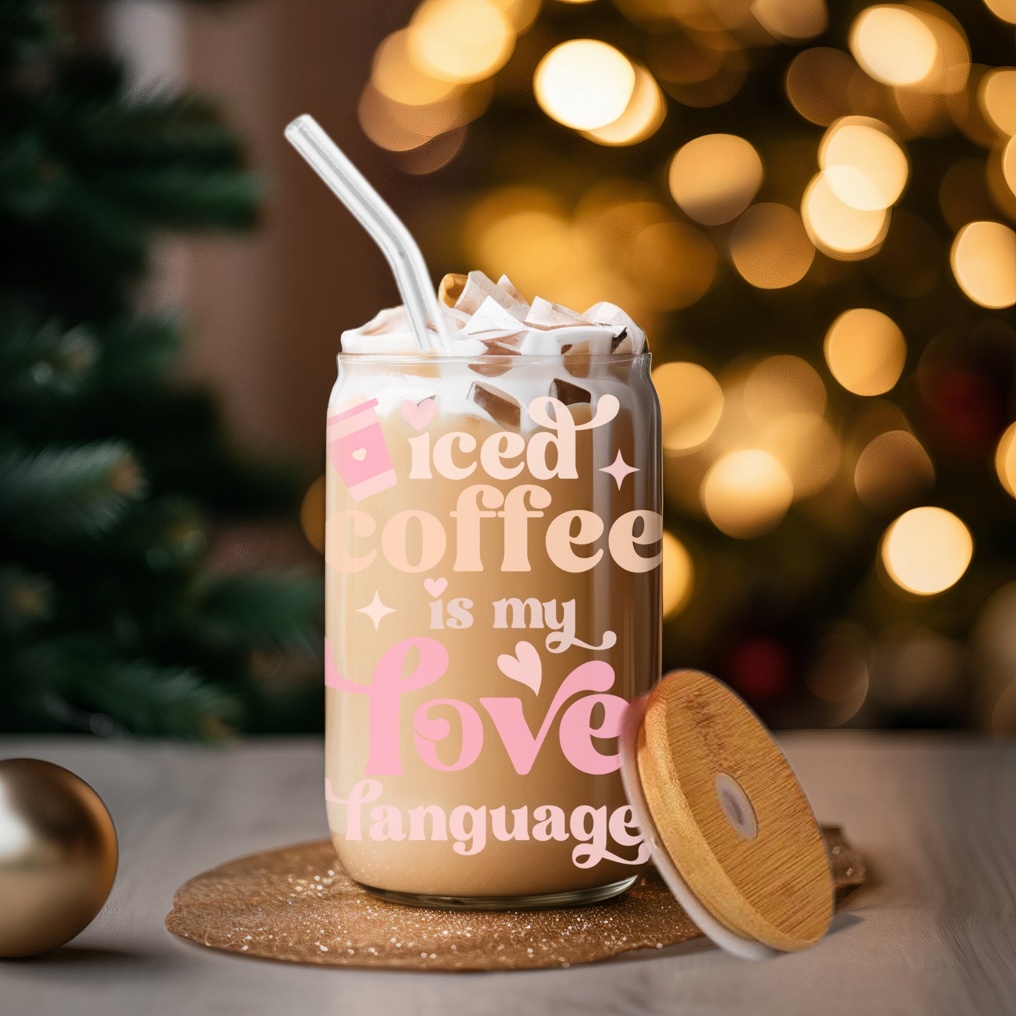 Iced Coffee Is My Love Language - Glass Tumbler