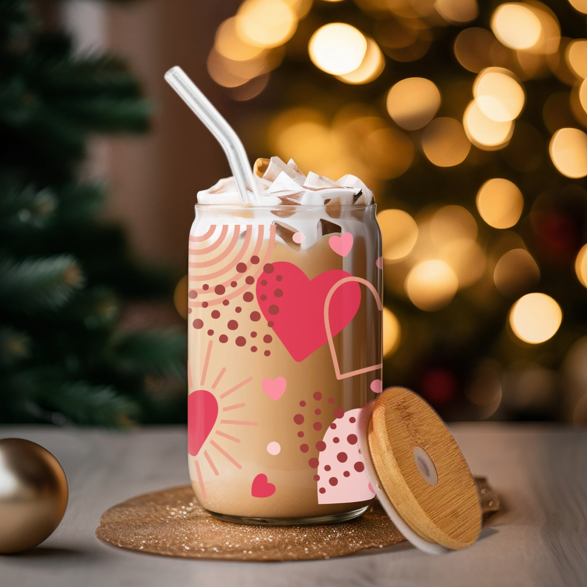 Love Hearts - Glass Tumbler