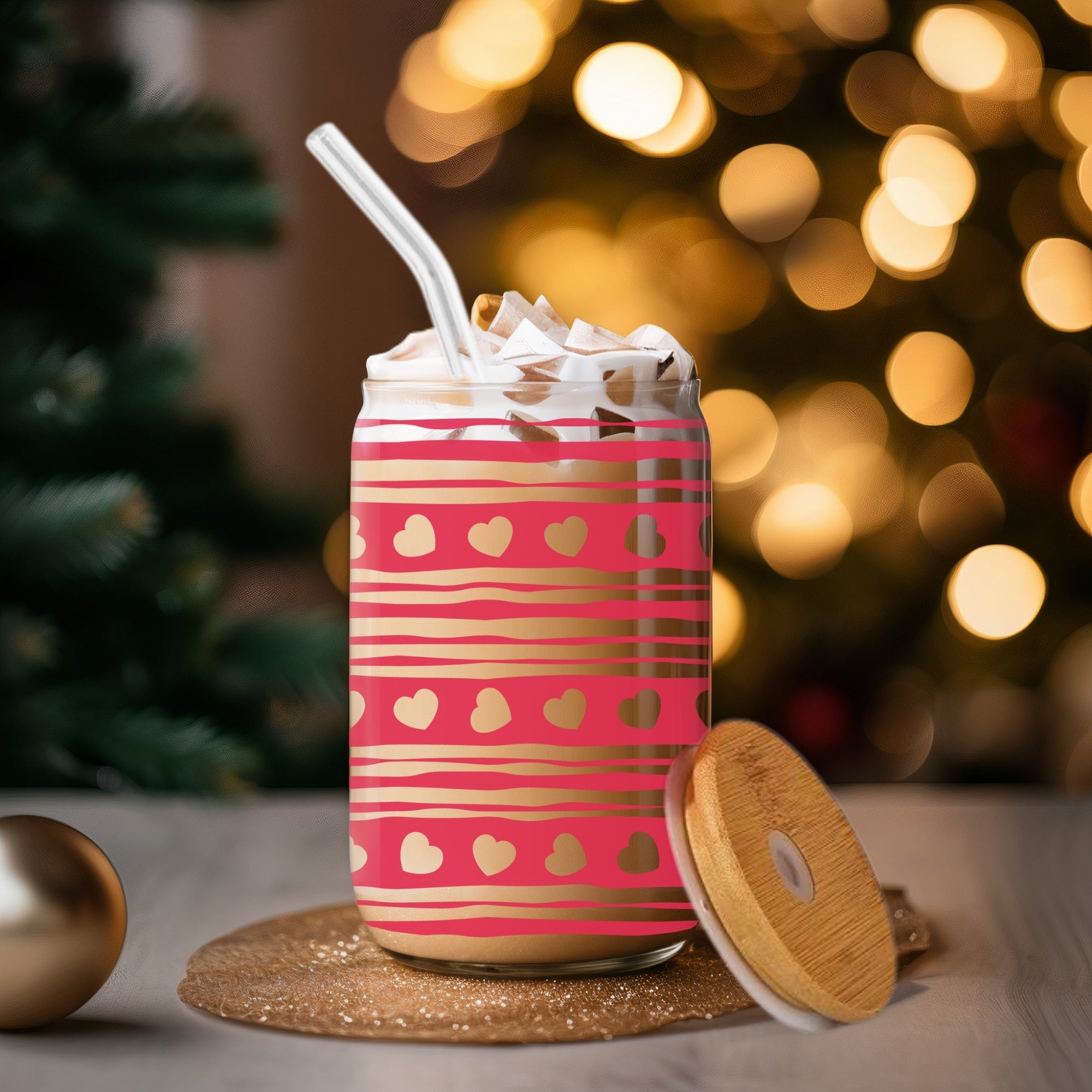 Love Hearts - Glass Tumbler