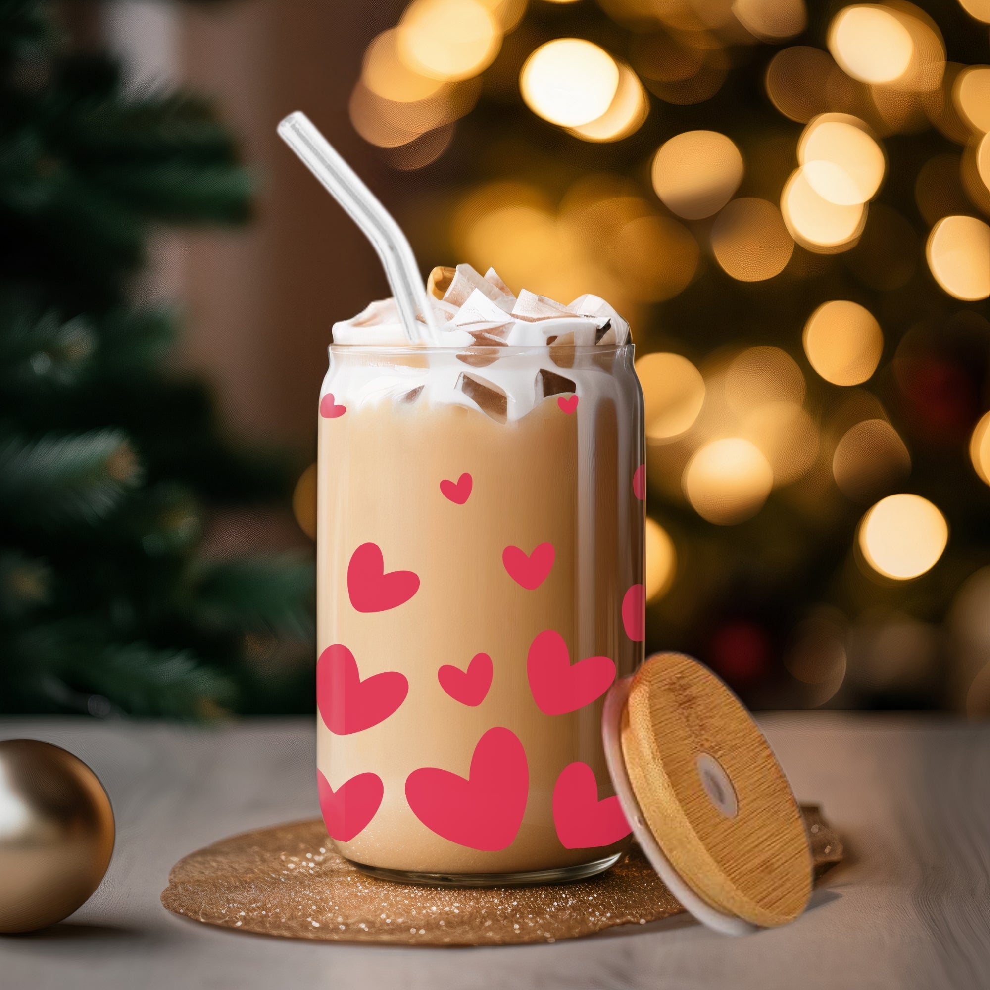 Love Hearts - Glass Tumbler